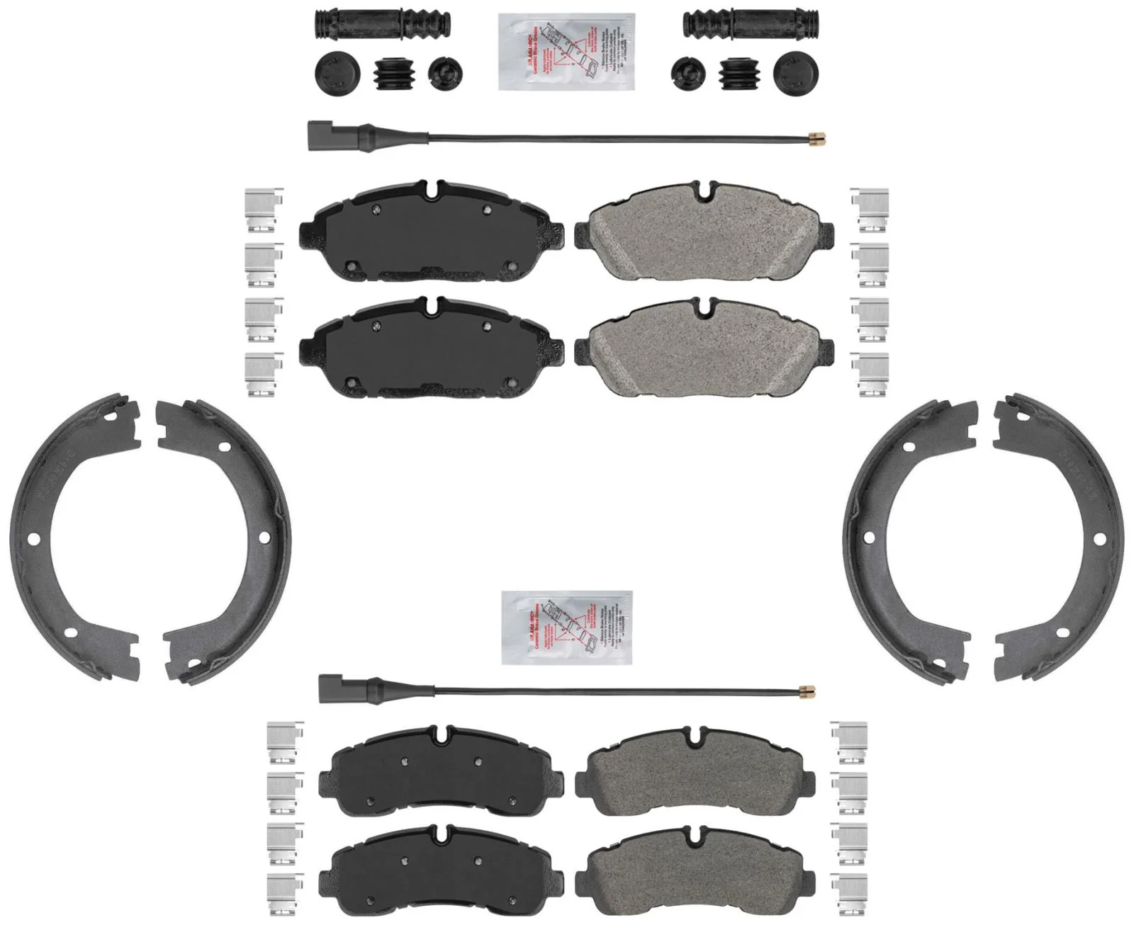 Disc Brake Pads Parking Shoes for Ford Transit Van 350HD Dual Rear Wheel 20-25