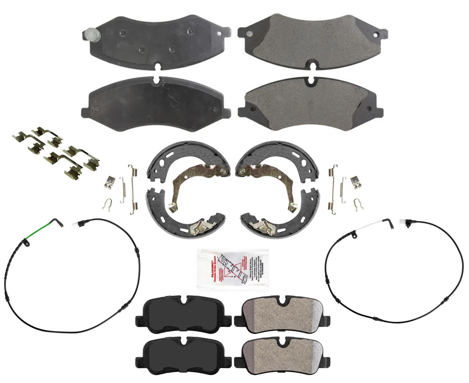 Disc Brake Pads Parking Shoes Pads Sensors for Land Rover LR4 2010-2016