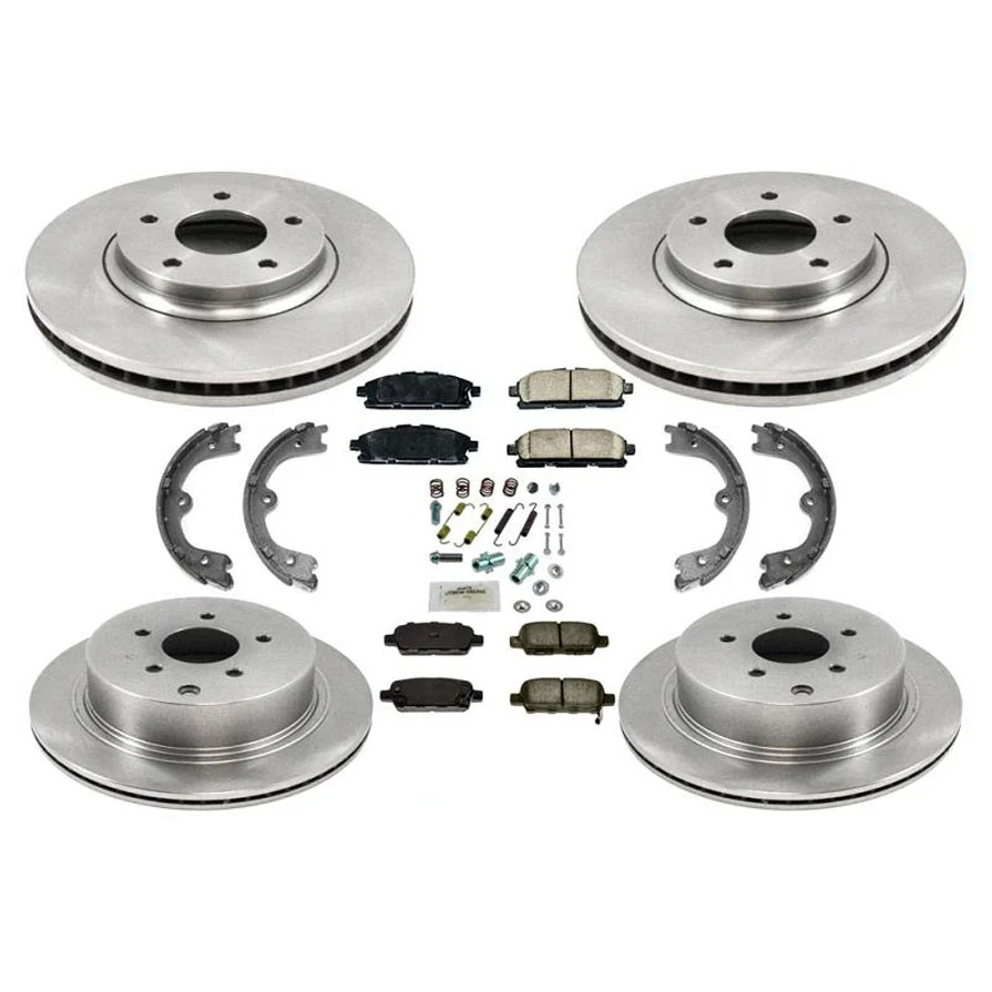Front & Rear Brake Rotors Brake Pads Brake Shoes For Nissan Quest 2008-2009