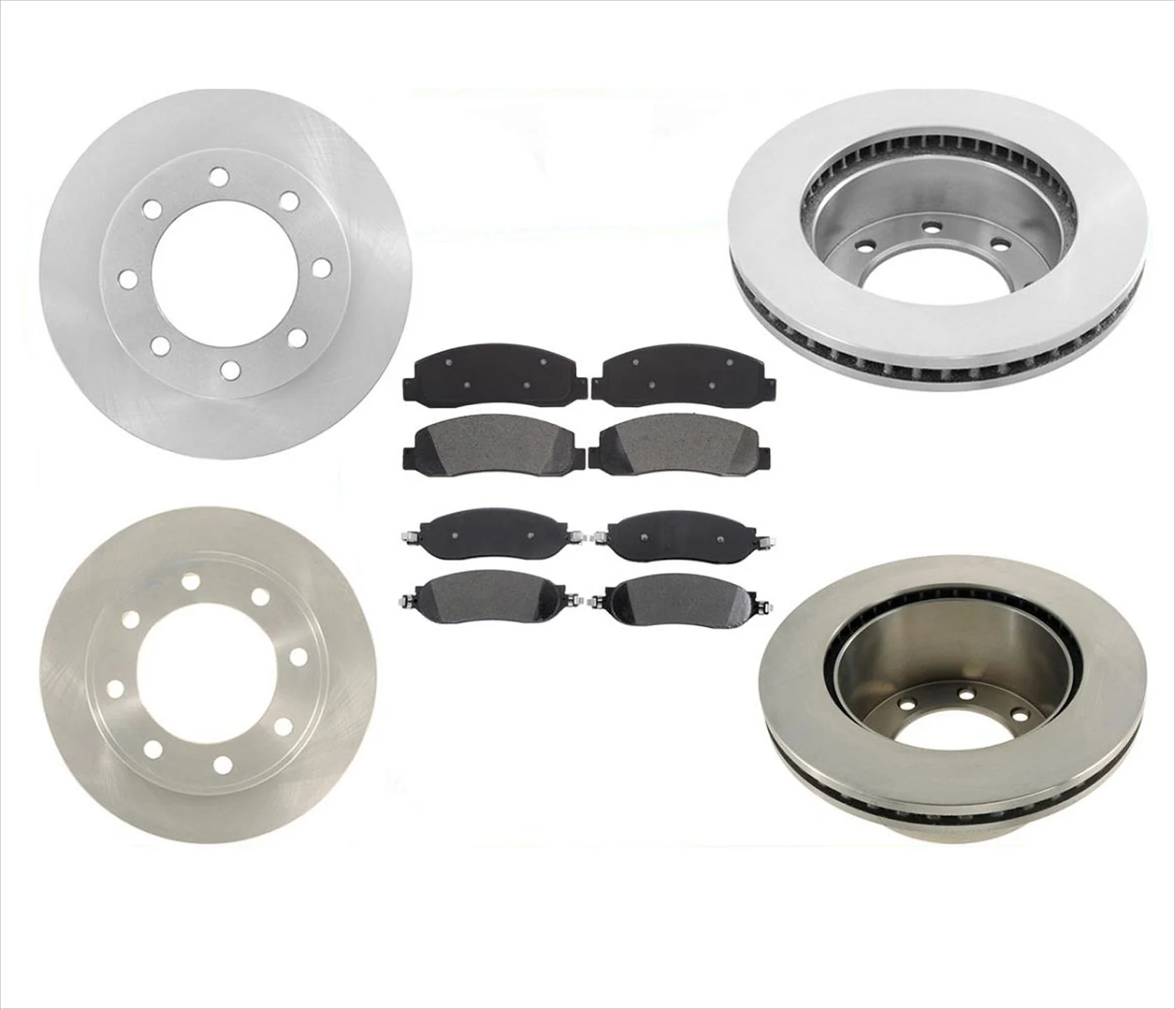 Disc Brake Rotors & Brake Pads for 2005 2006 2007 Ford F250 Super Duty 4x4 SRW
