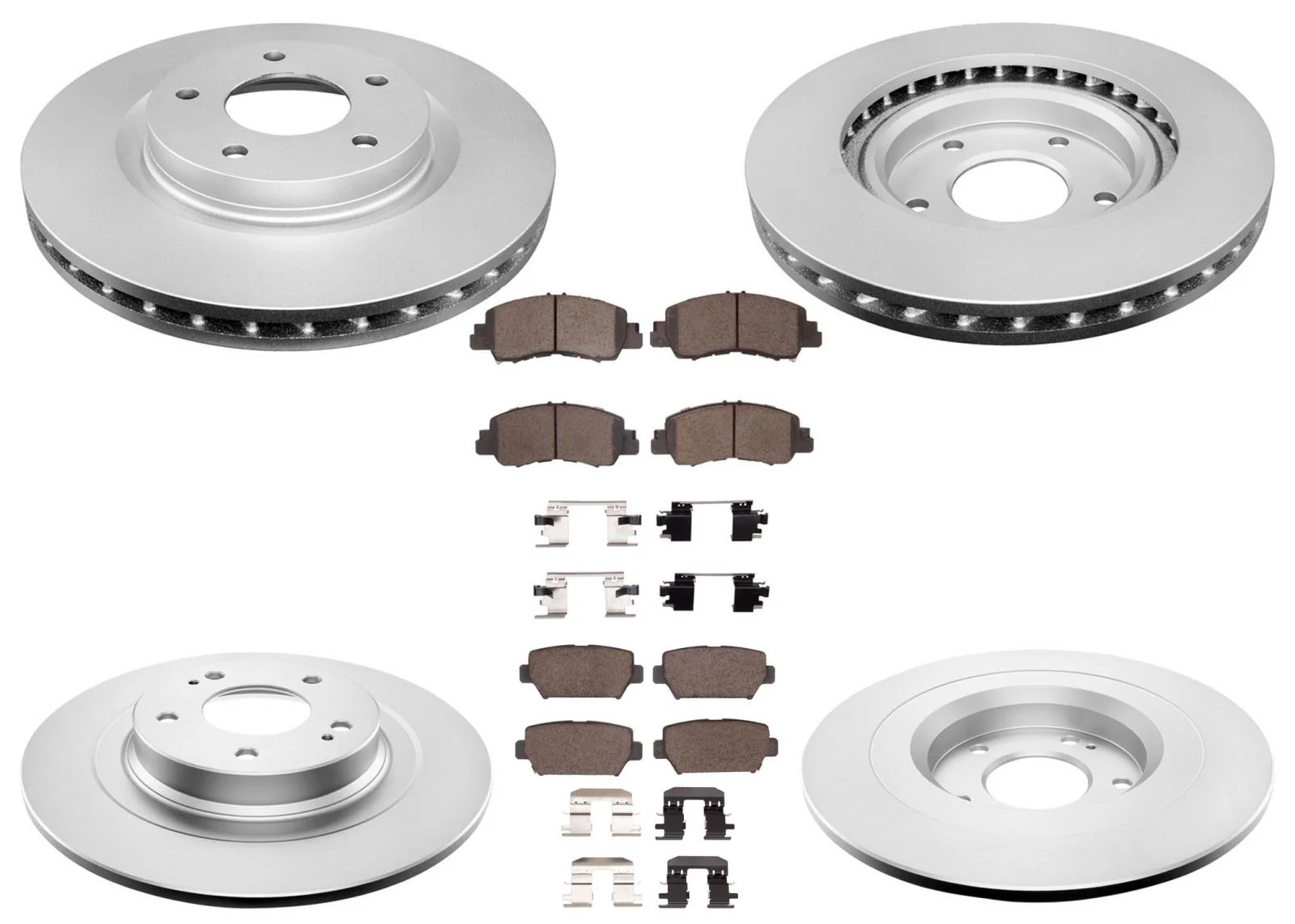 Disc Brake Rotors Brake Pads For Eclipse Cross 18-23 LE W Manual Parking Brake