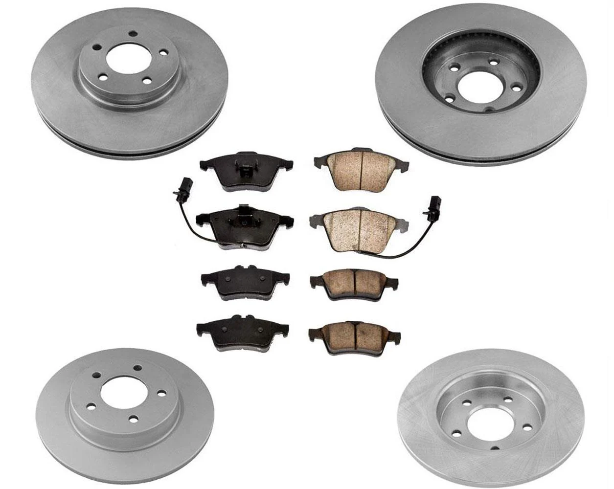 Disc Brake Rotors Ceramic Brake Pads 6pc for Mazda Speed 2.3L Turbo 2007-2013