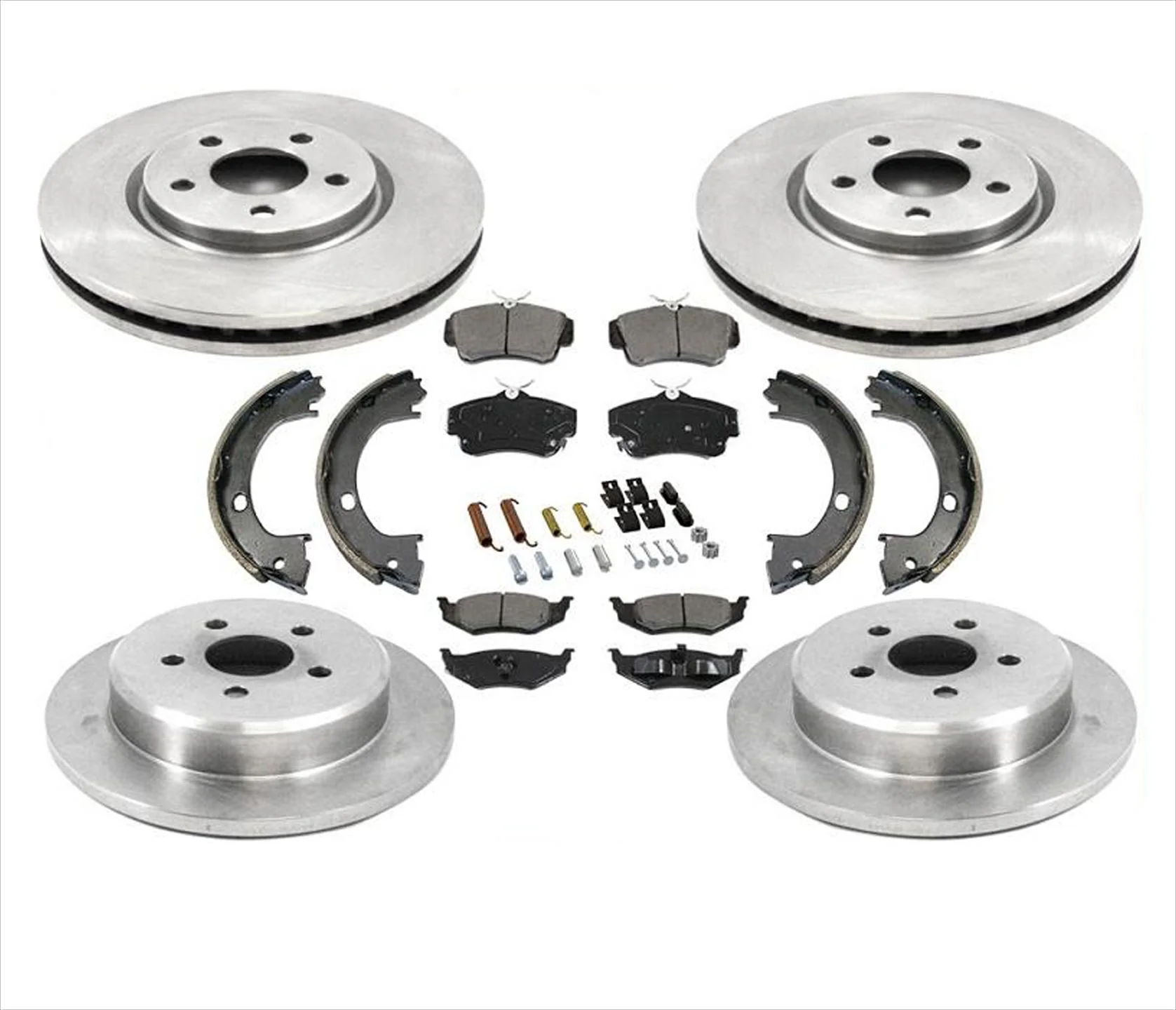 Disc Brake Rotors & Ceramic Pads 8-PC Kit for 03-09 PT Cruiser Turbo 4 Wheel