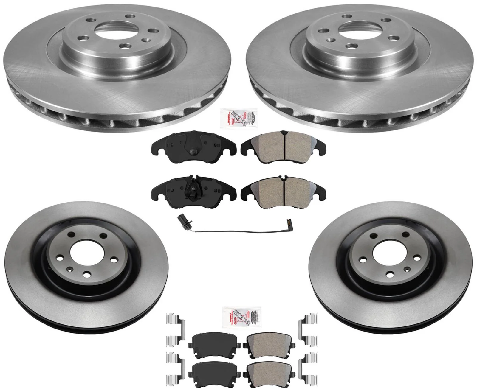 Disc Brake Rotors Disc Brake Pads Brake Pad Sensor ForAudi Q5 2009-11 W/ 345MM