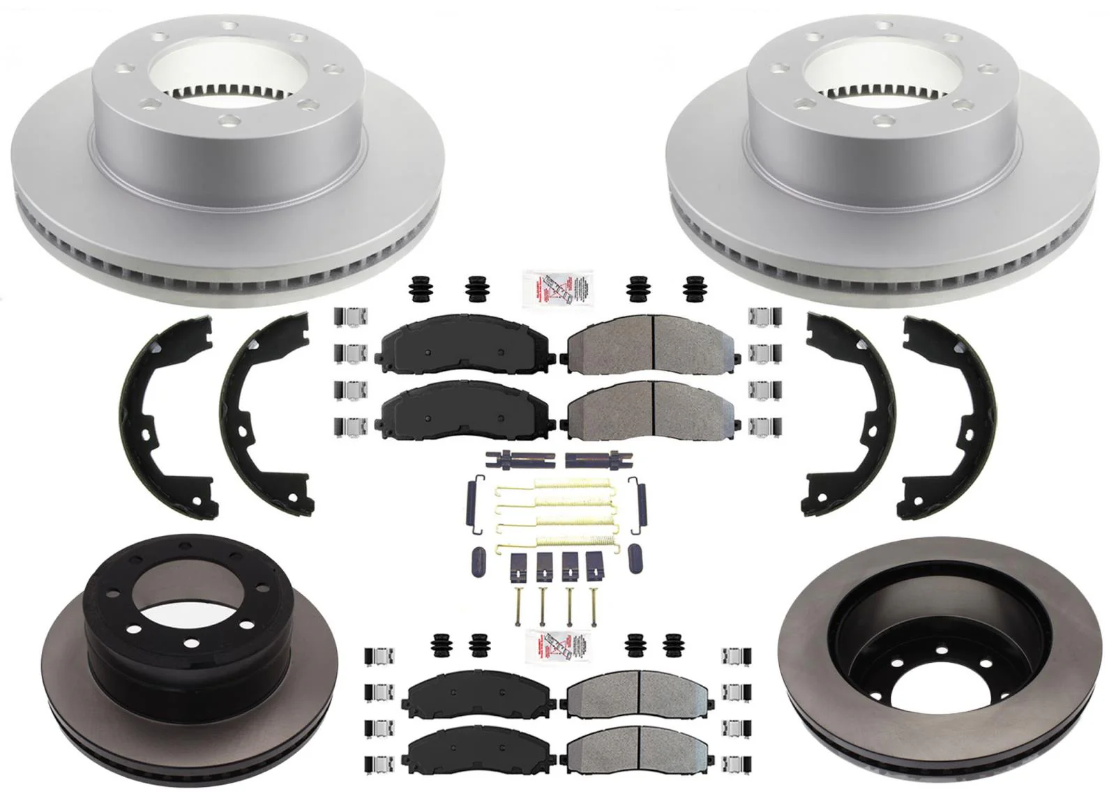 Disc Brake Rotors Fleet Brake Pads For Ford F350 Super Duty 2014-22 Dual Rear W