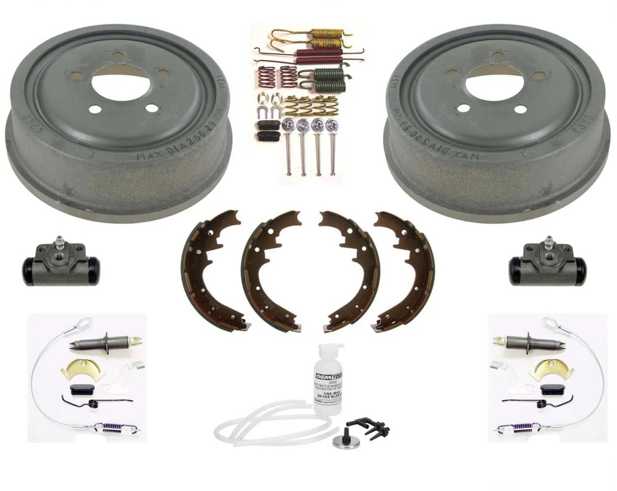 Drums Shoes Spring Wheel Cyl. for 4 Wheel Drive Ford 03-09 Ranger W10" Drum 9pc