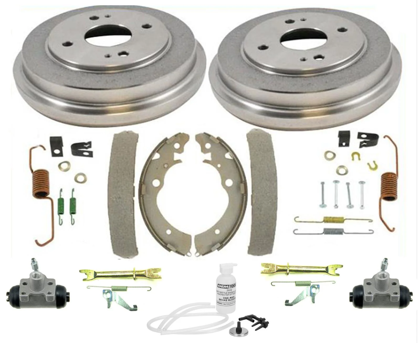 Drums Shoes Springs Wheel Cylinders for Honda 90-02 Accord With Rear Drums 9pc