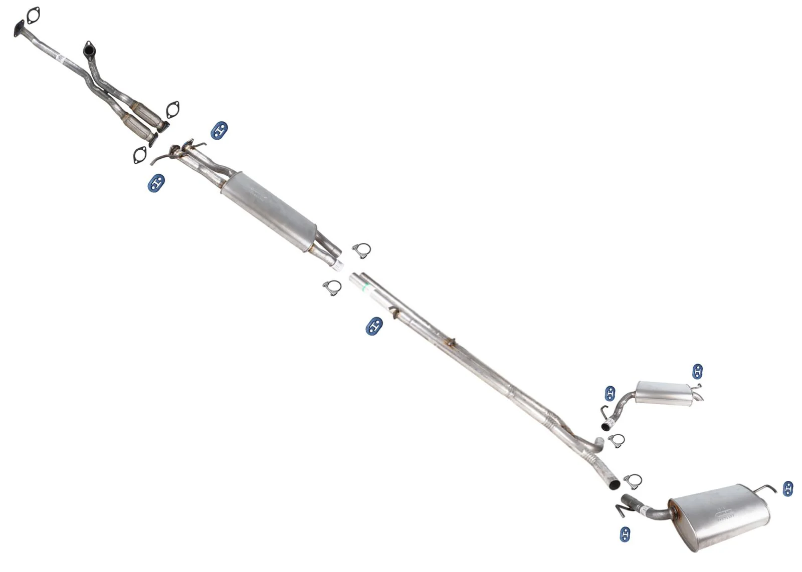 Dual Exhaust System Dual Rear Mufflers For Police Interceptor Utility 2013-2019