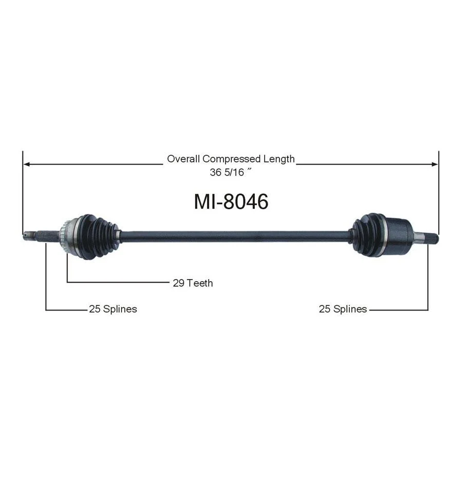 ELANTRA 1996-1998 & TIBURON 1997-1998 Front Passengers Side CV Axle Shaft
