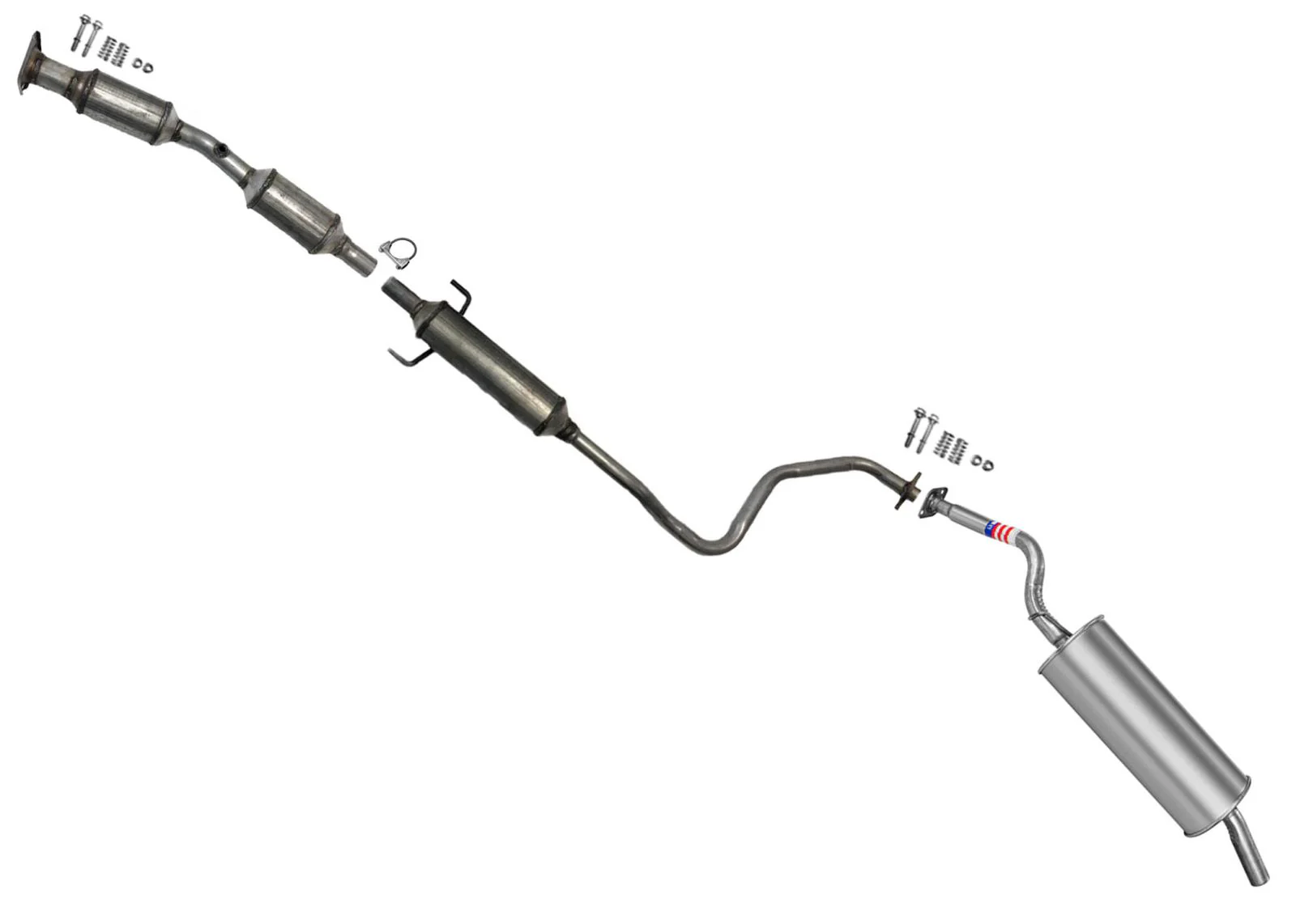 Exhaust Extension Flex Pipe Catalytic Converter Muffler for Toyota Prius 04-09