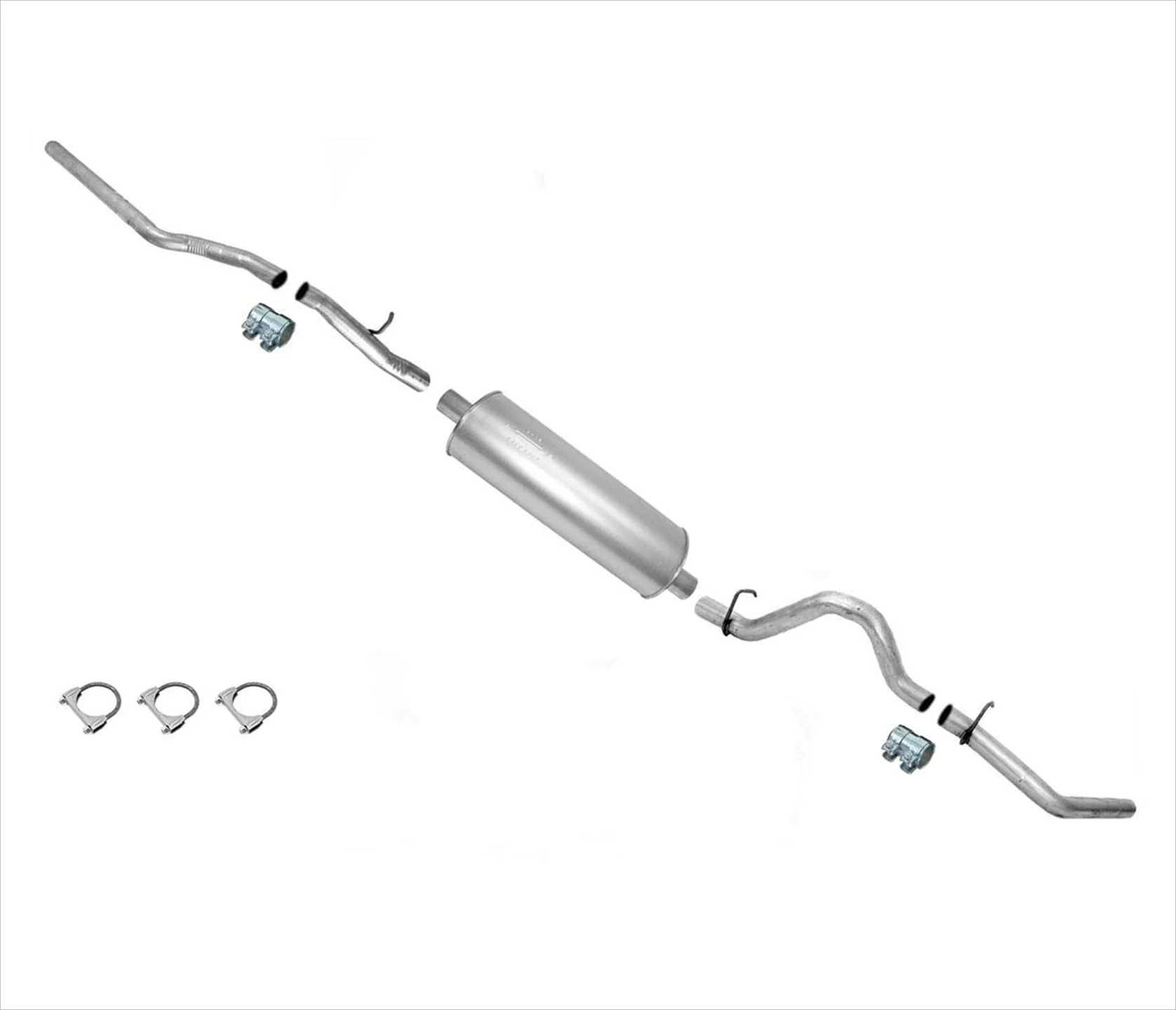 Muffler Tail Pipe Exhaust System for Dodge Dakota 2004 Crew Cab Extended Cab