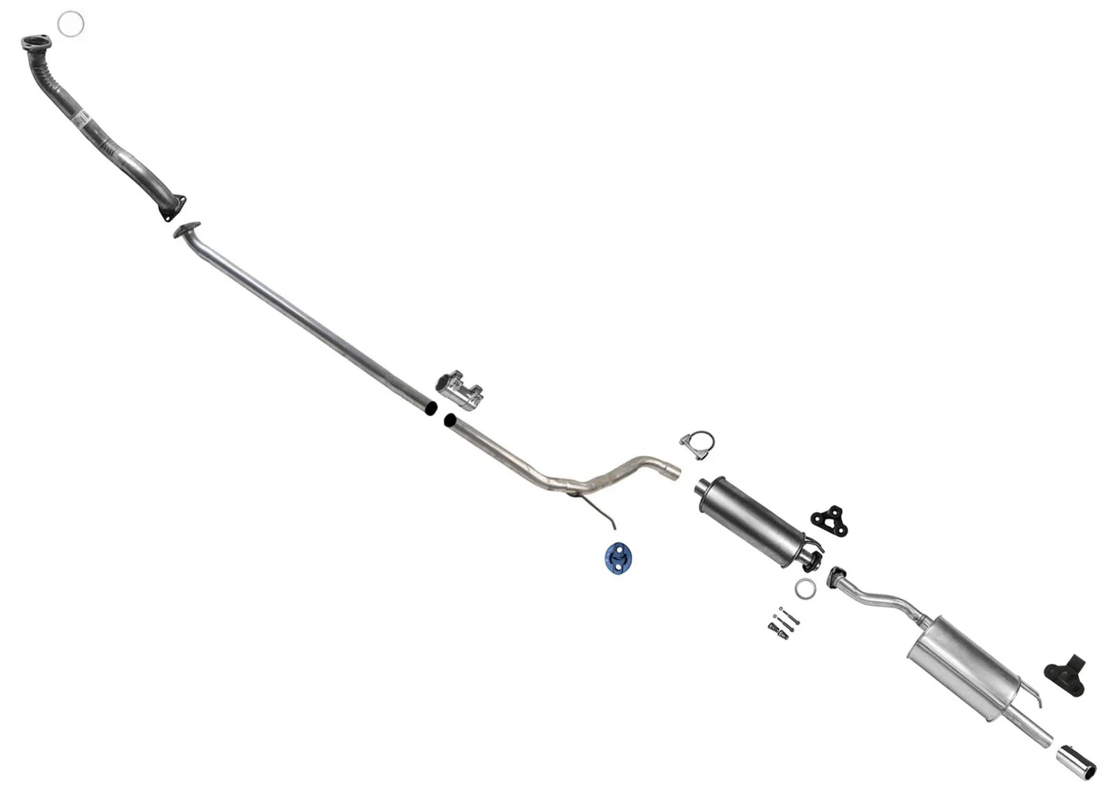 Exhaust Pipe Resonator Muffler Tail Pipe For Civic Coupe 06-2008 1.8L