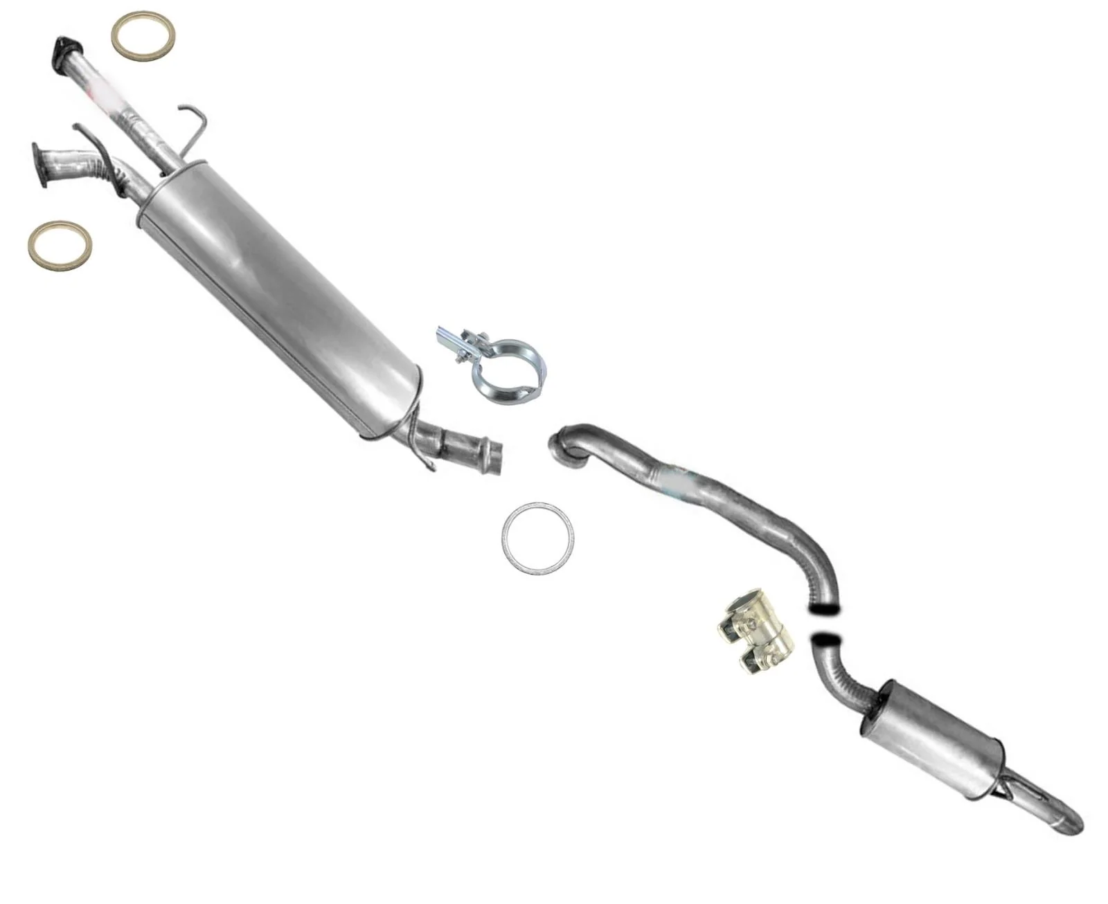 Exhaust Pipe System Muffler Resonator For 2008-2009 4.7L Toyota Sequoia