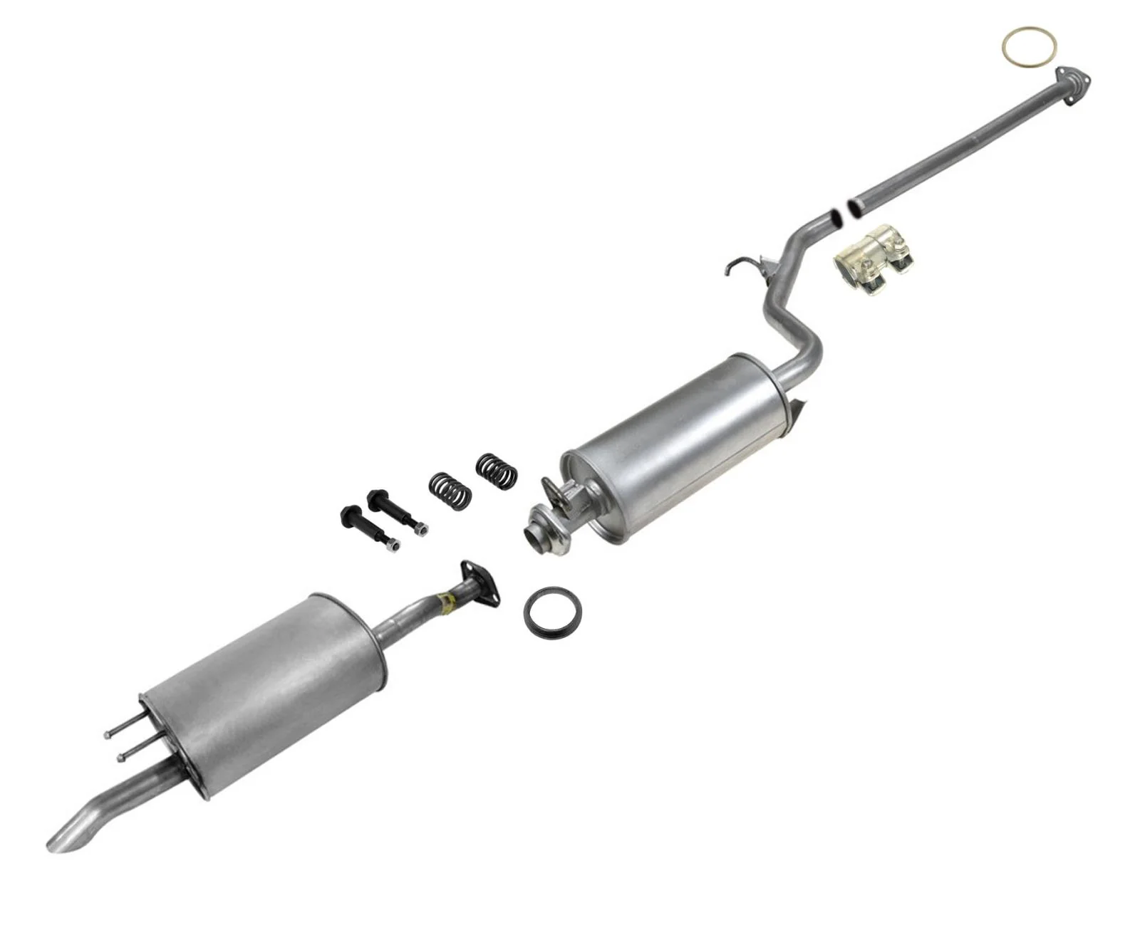 Exhaust Pipe System Muffler Resonator For 2014-2015 Honda Civic Sedan 1.8L Auto