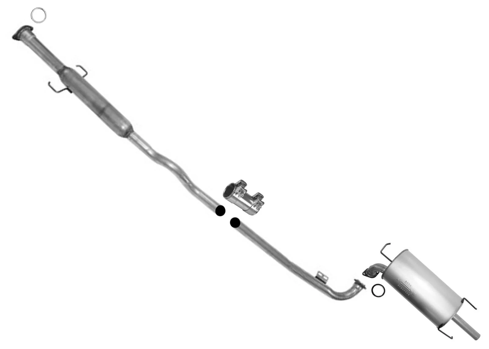 Exhaust System Extension Pipe Muffler For Solara Convertible 04-08 3.3L V6