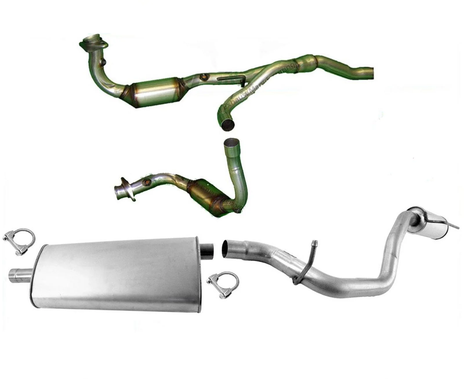 Exhaust Engine Y Pipe Catalytic Converters Muffler Pipe for 08-12 Liberty 3.7L