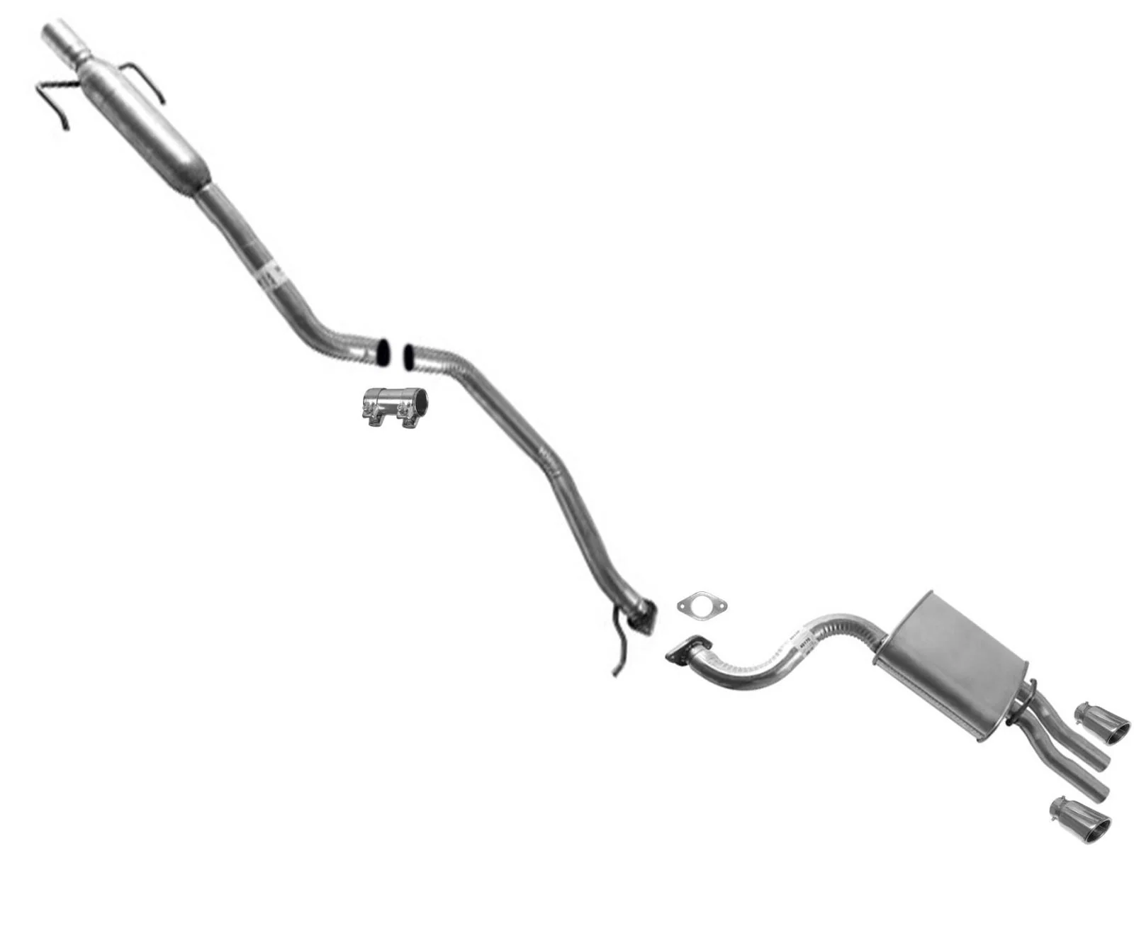 Exhaust System Pipe Resonator Muffler Fits For 09-13 Mazda 6 2.5L L50540100C