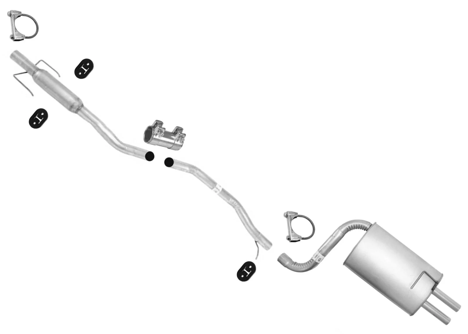 Resonator Pipe Muffler Exhaust System For Ford Fusion Milan 2006 2007 2008 2009