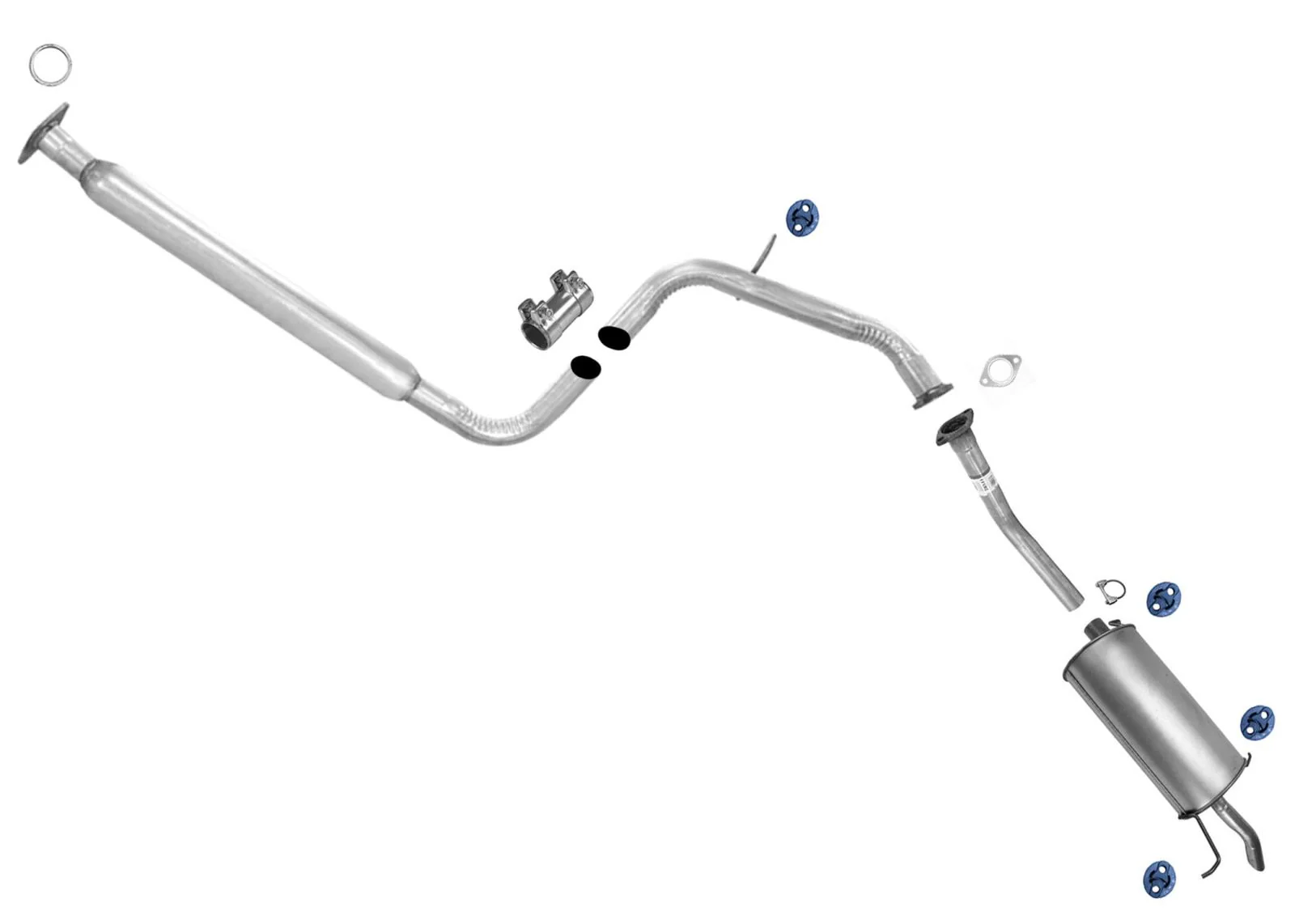 Exhaust System Pipe Resonator Muffler Tail Pipe for Mazda 626 1998-2002 2.0L