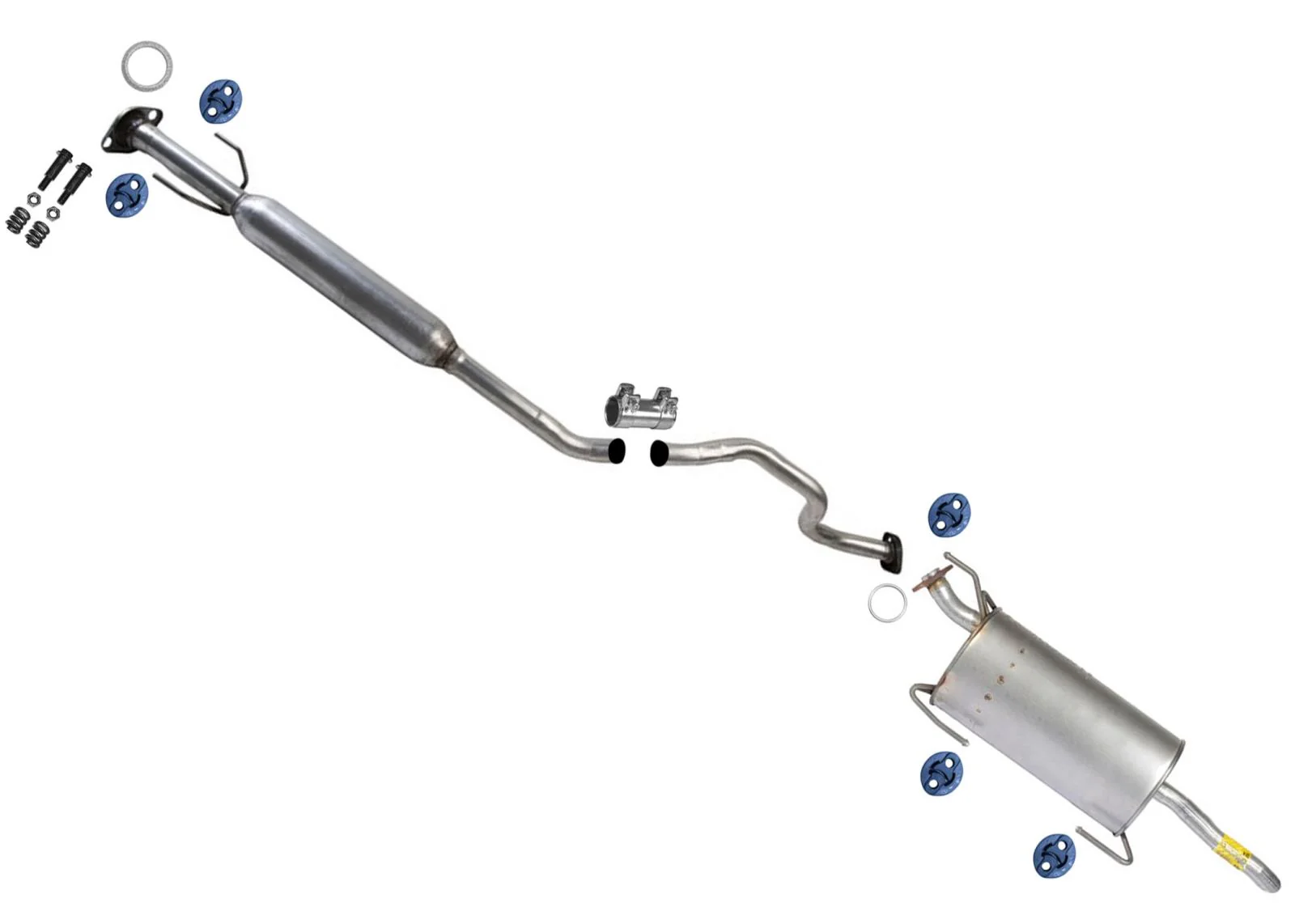 Exhaust System Resonator & Muffler For Nissan Sentra S SL SV 2013-2019 1.8L