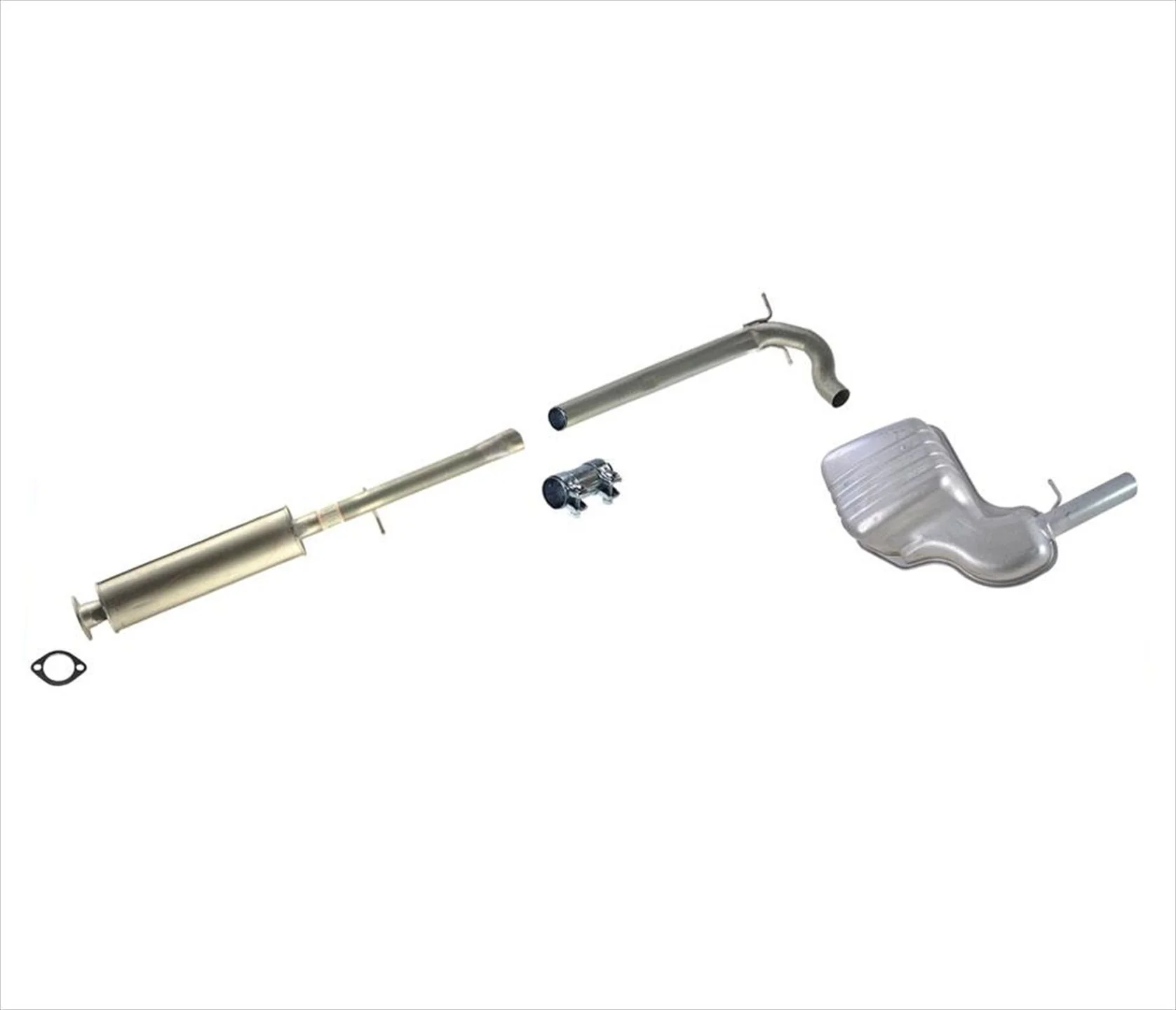 Extension Pipe and Rear Muffler Exhaust for 01-04 Volvo S60 Turbo