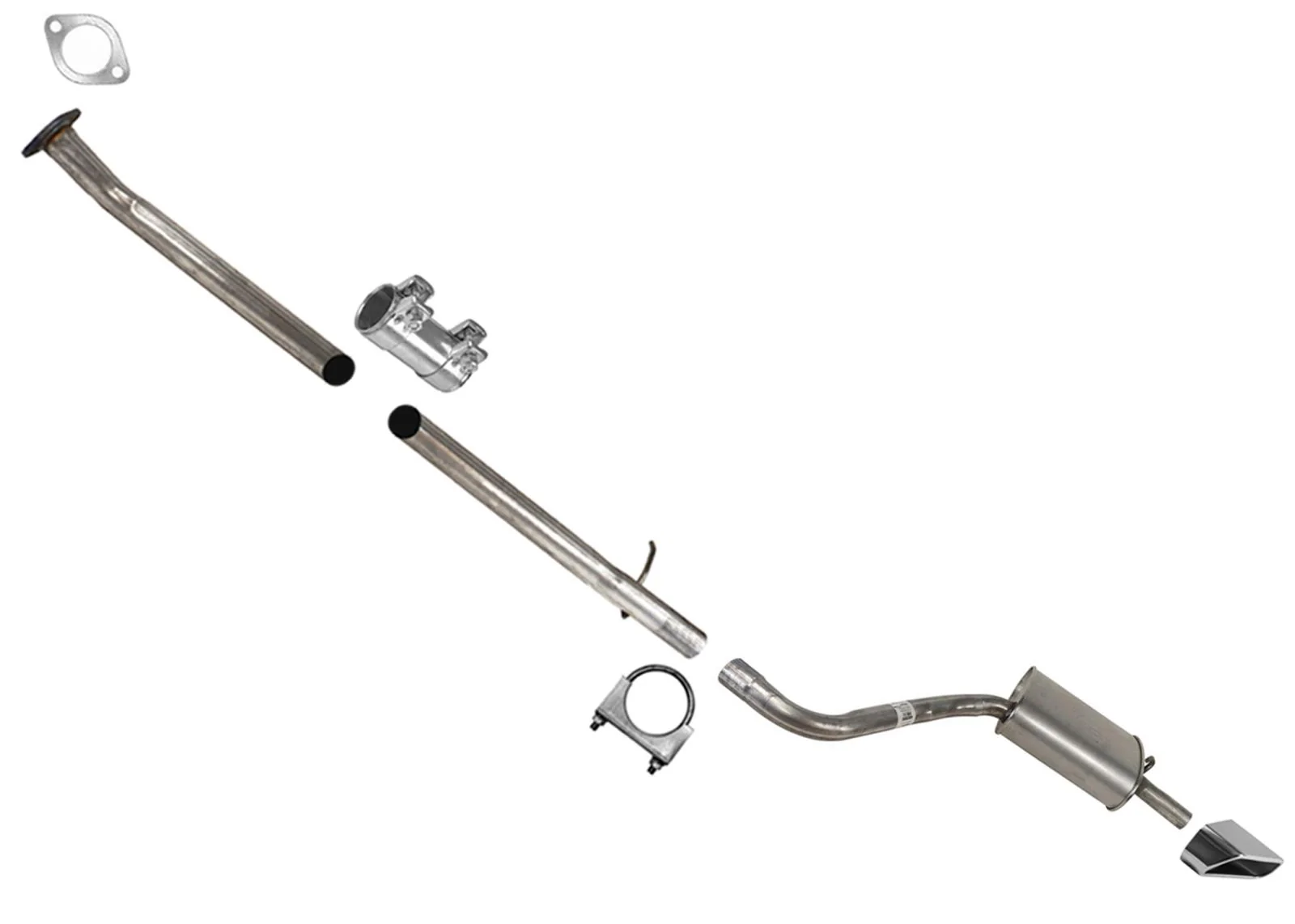 Extension Pipe Rear Muffler Exhaust System for Hyundai Sonata 2015-2019 2.4 Gas