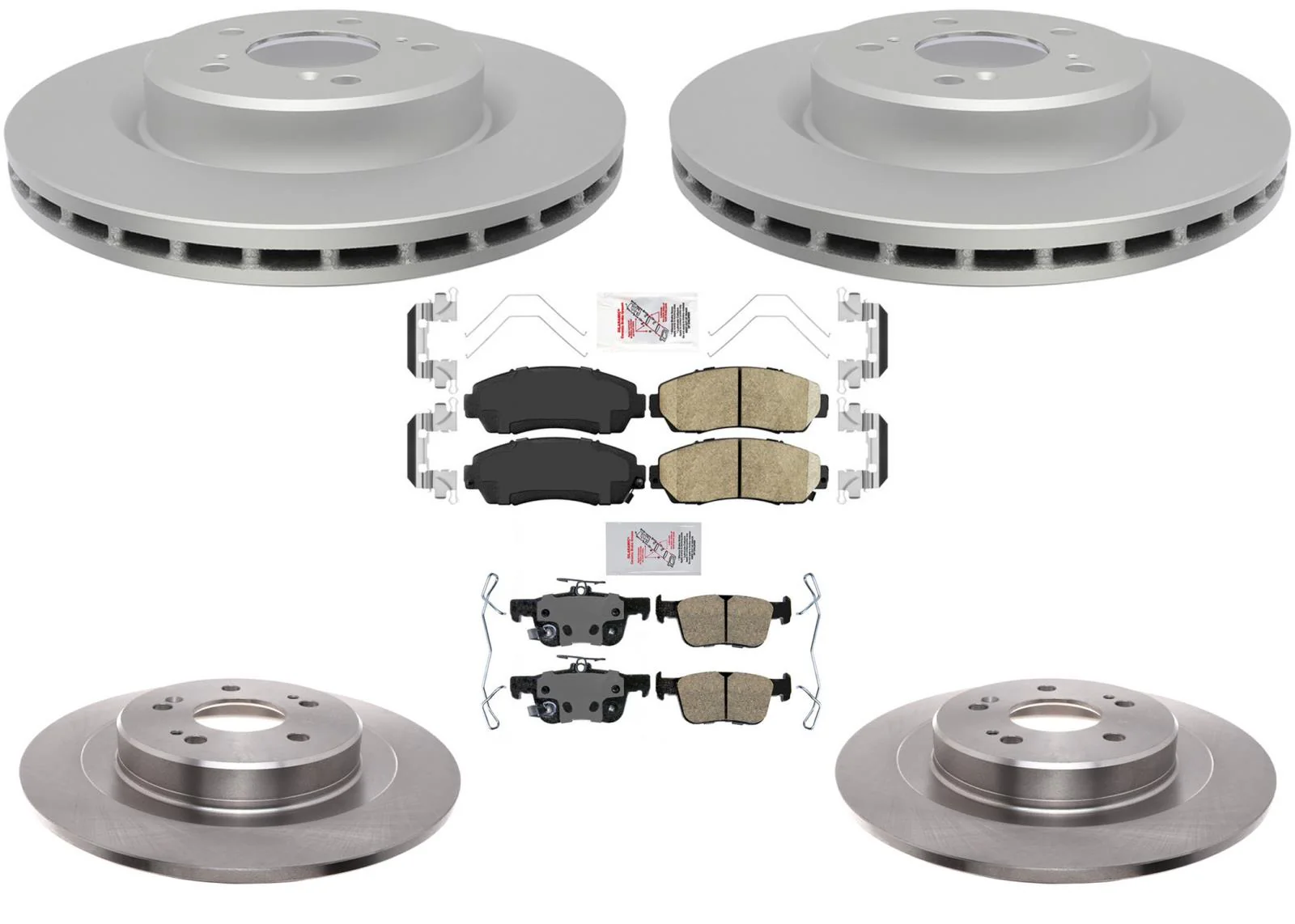 F&R Disc Brake Rotors Ameri Pro Ceramic Pads For Acura TLX 2021 2022 2023 2.0L