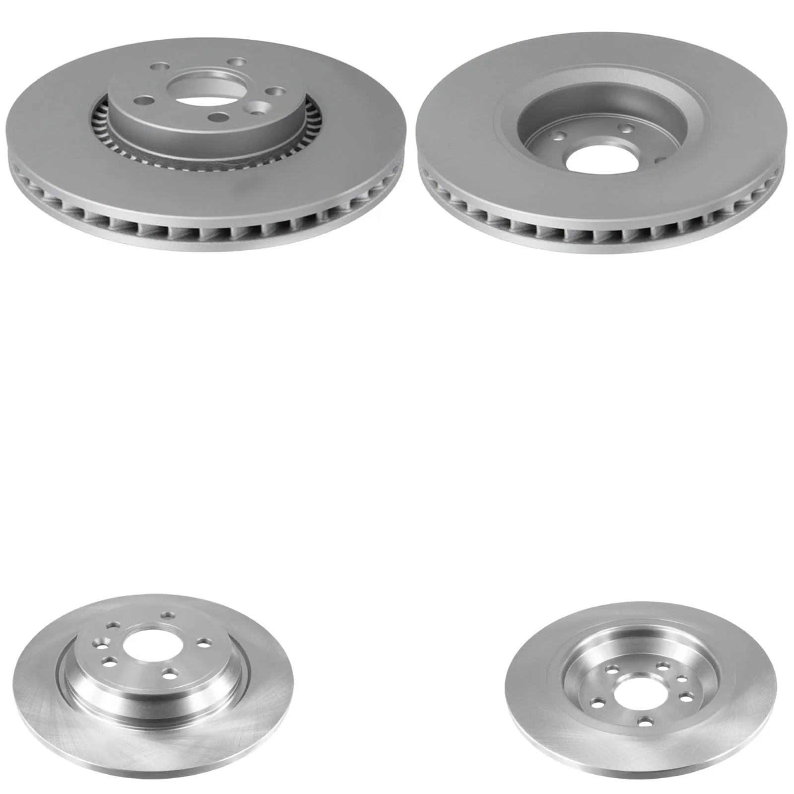 F&R Disc Brake Rotors & Brake Pads For Front Wheel Drive Volvo S80 2009-2011 - Image 2