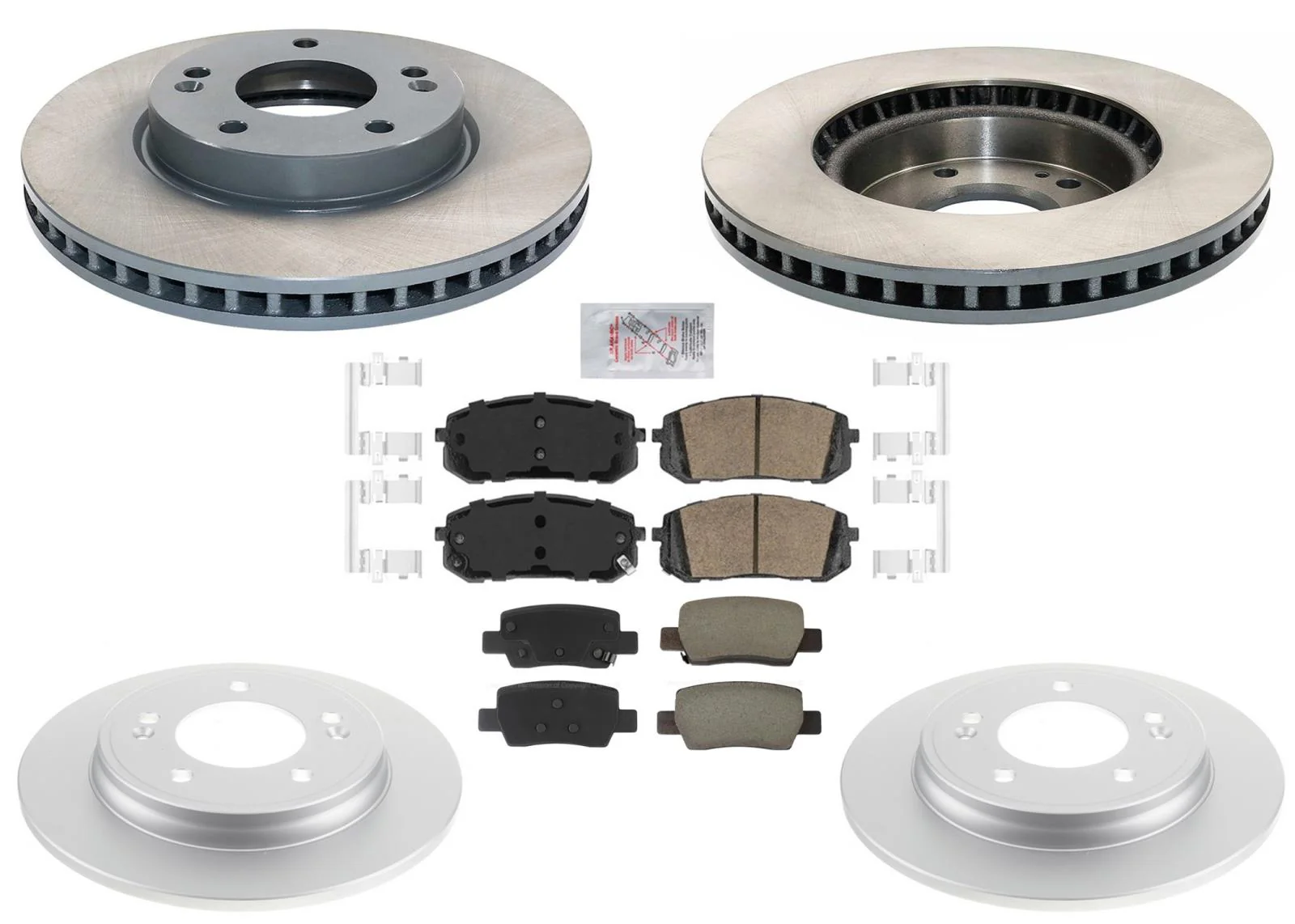 F&R Disc Brake Rotors Brake Pads for Hyundai Elantra 2021 2022 2024 1.6L 2.0L