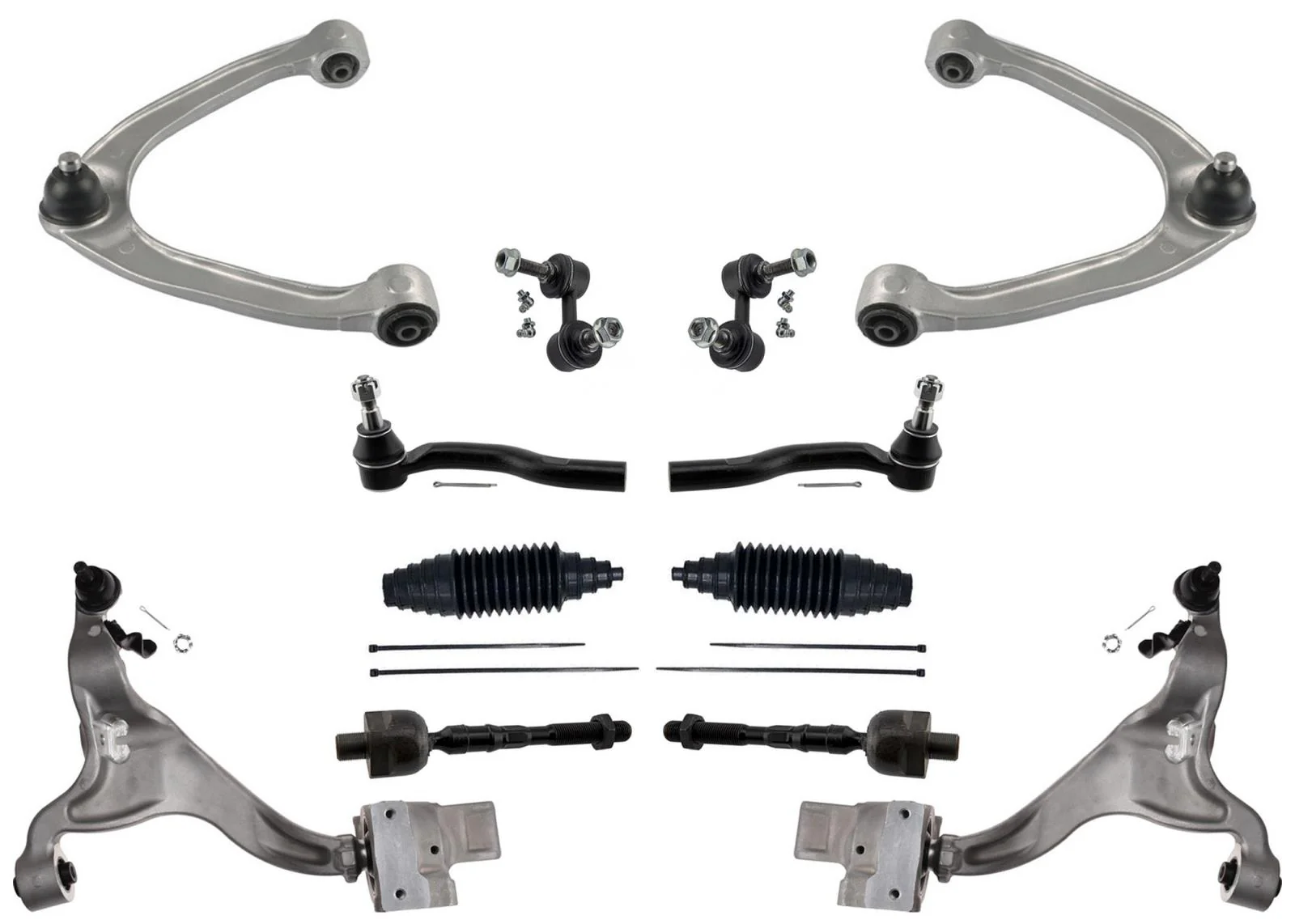 F Upp Lower Control Arms w/ Ball Joints for Infiniti EX35 08-12 All Wheel Drive