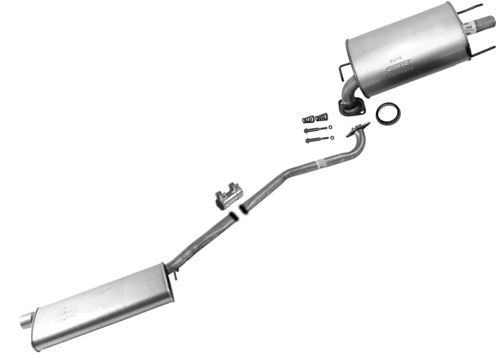 Middle Muffler Rear Muffler Exhaust Weld on Fits Toyota Highlander 2001-03 3.0L