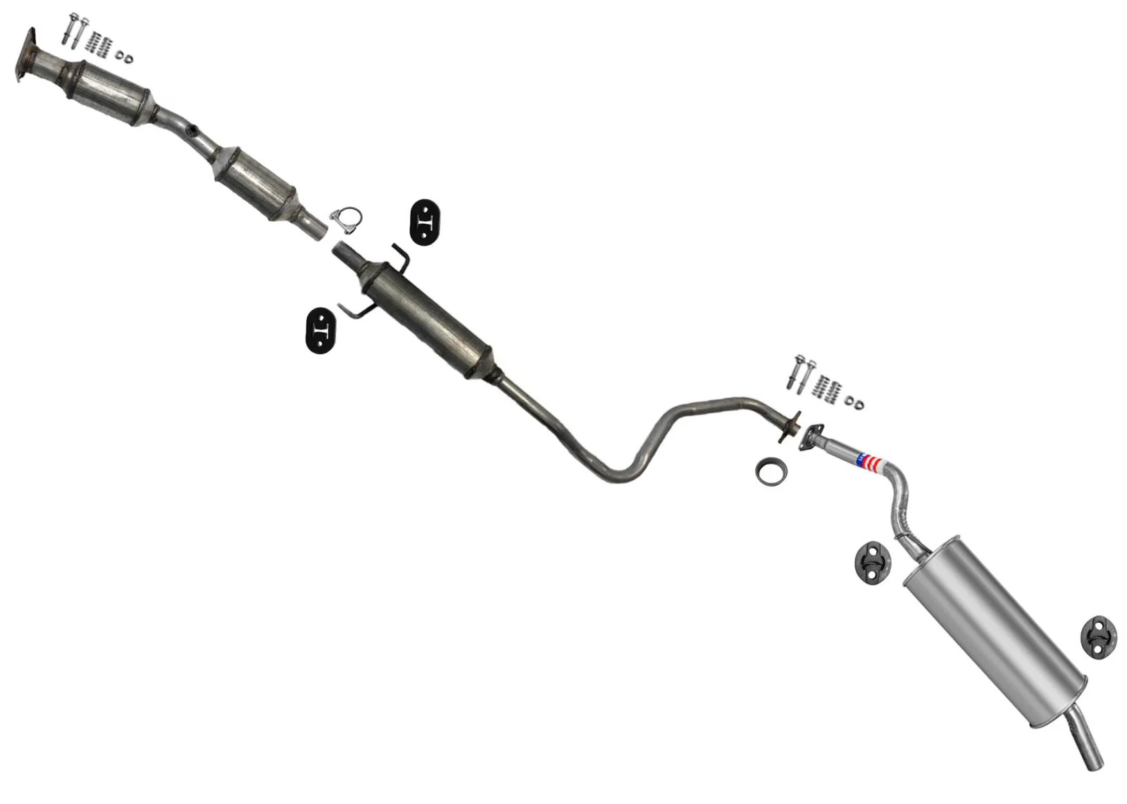 Catalytic Converter With Gasket Bolts Clamp Exhaust System Fits Prius 04-09 1.5L