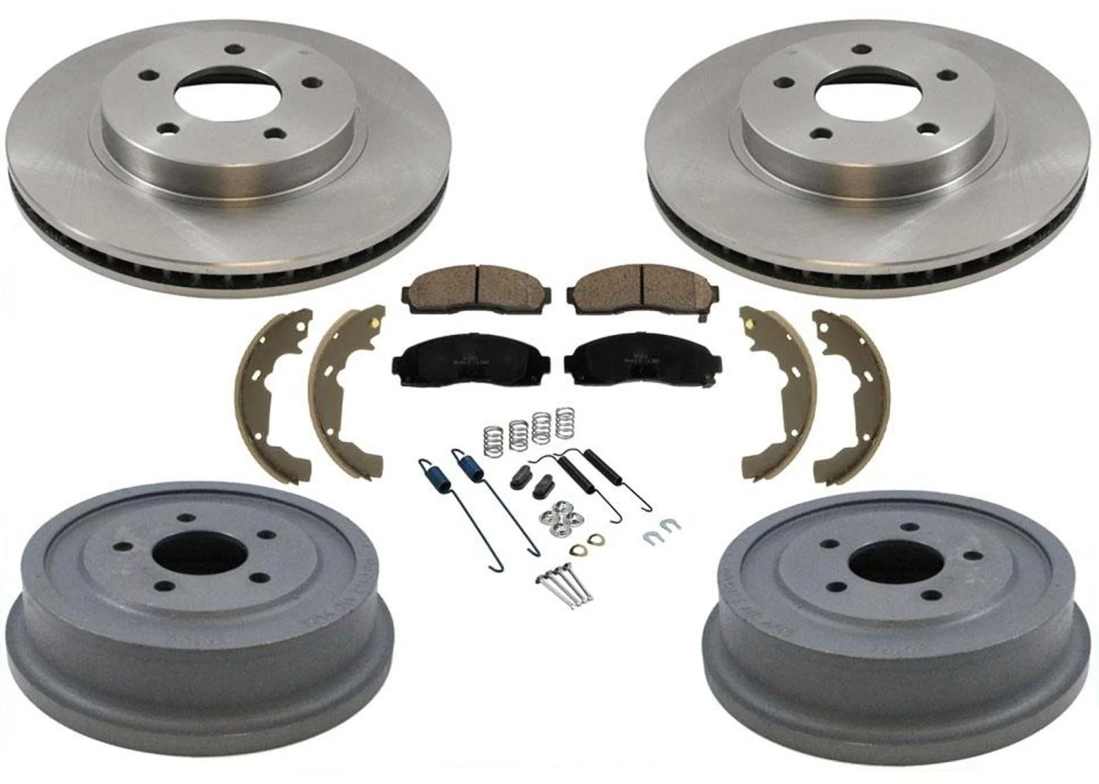 For 2005-2006 Equinox Front Disc Rotors Rear Brake Drums Brake Shoes Hardware