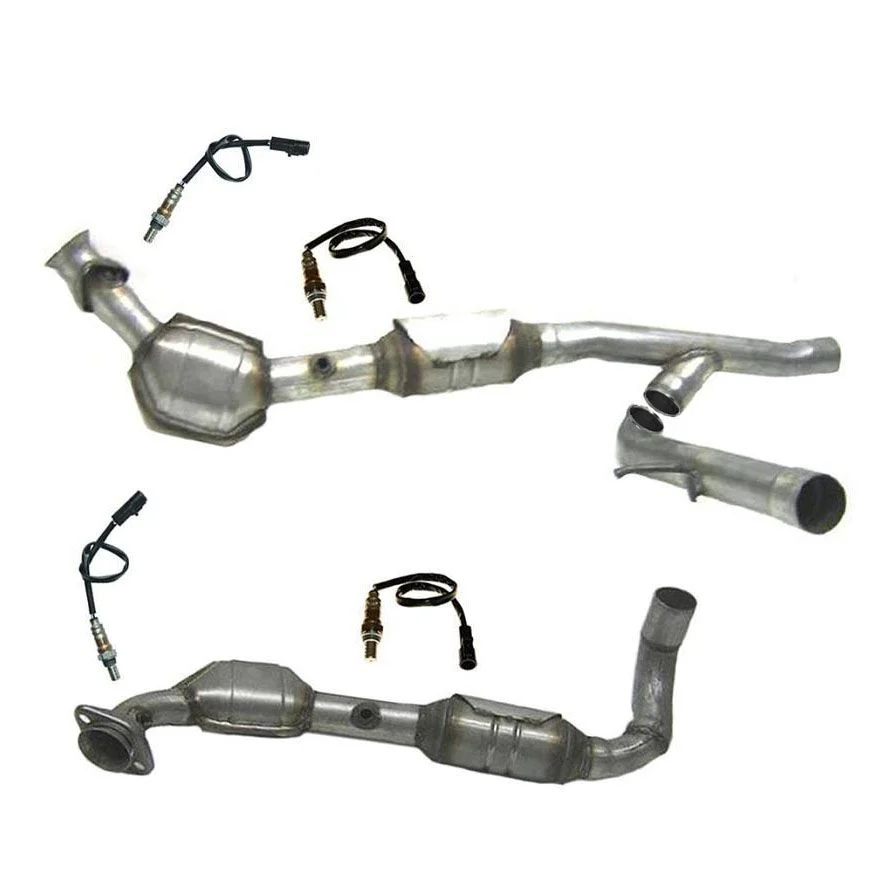 06-08 for Ford 4 Wheel Drive F150 5.4L Y Pipe 4 Catalytic Converter O2 Sensors
