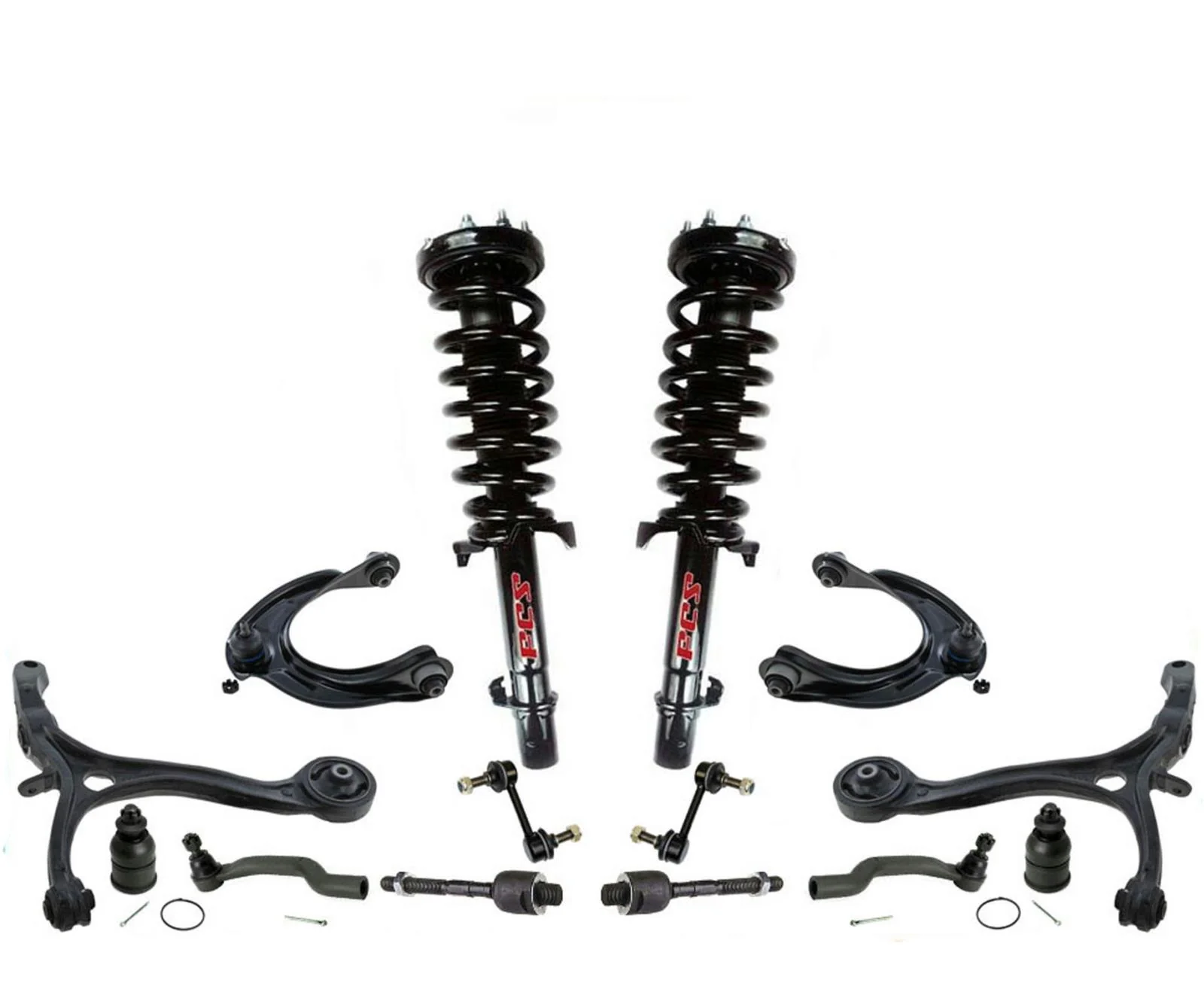 Front Struts Control Arms Tie Rods & Links For 08-12 Accord V6 4 Door Automatic