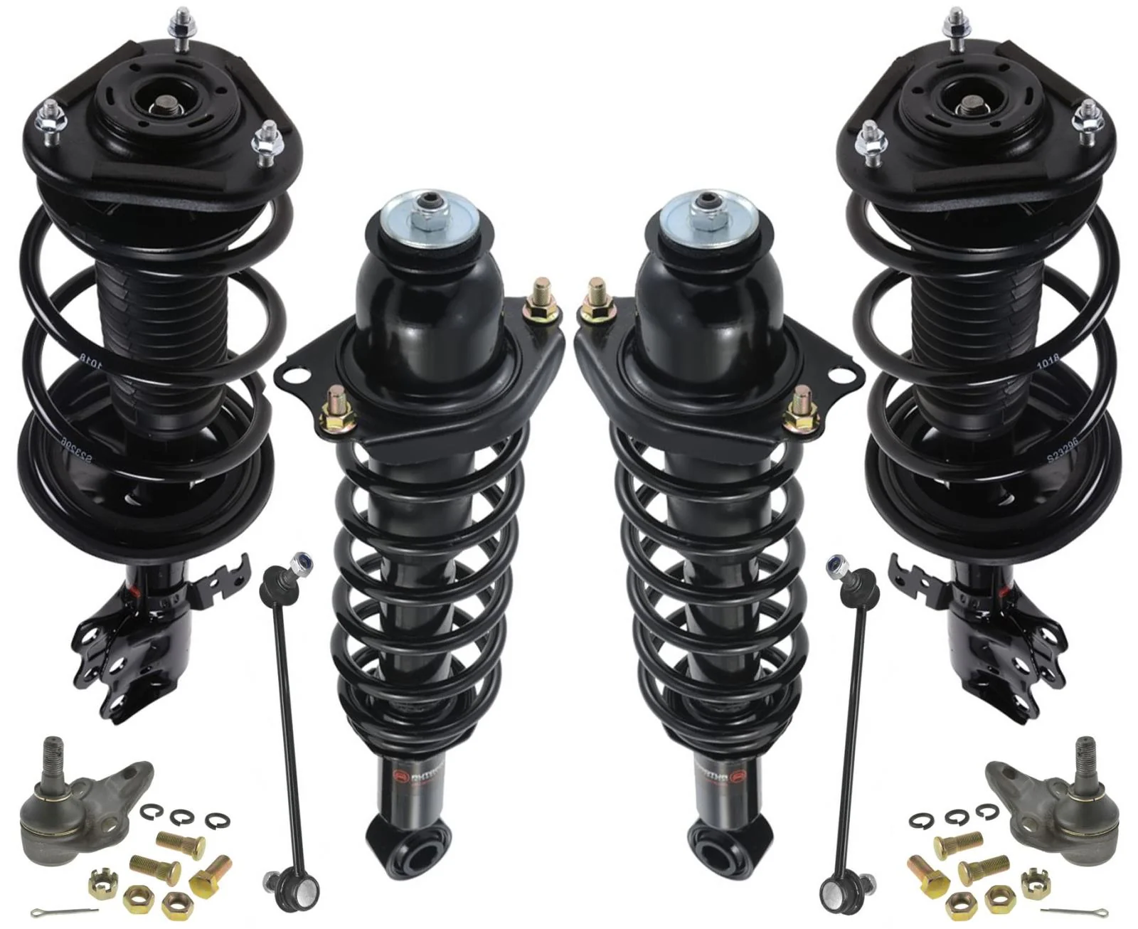 Front & Rear Complete Struts Links Ball Joints For Corolla 09-13 Built In Japan