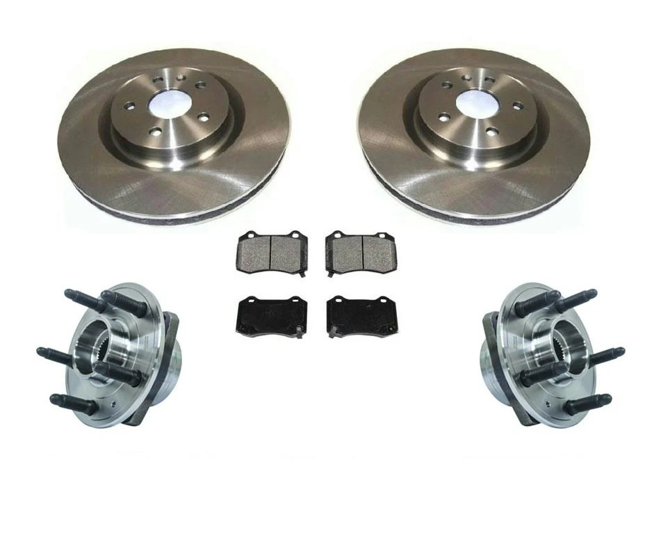 Fits 10-15 Camaro Rear Rotors Pads & Wheel Hub Bearings V8 6.2L ONLY (5)