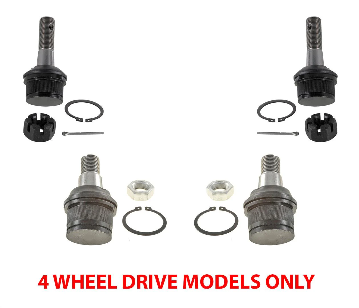 Front Upper & Lower Ball Joints For Ford F-350 4 Wheel Drive 1992 1993 1994 1997