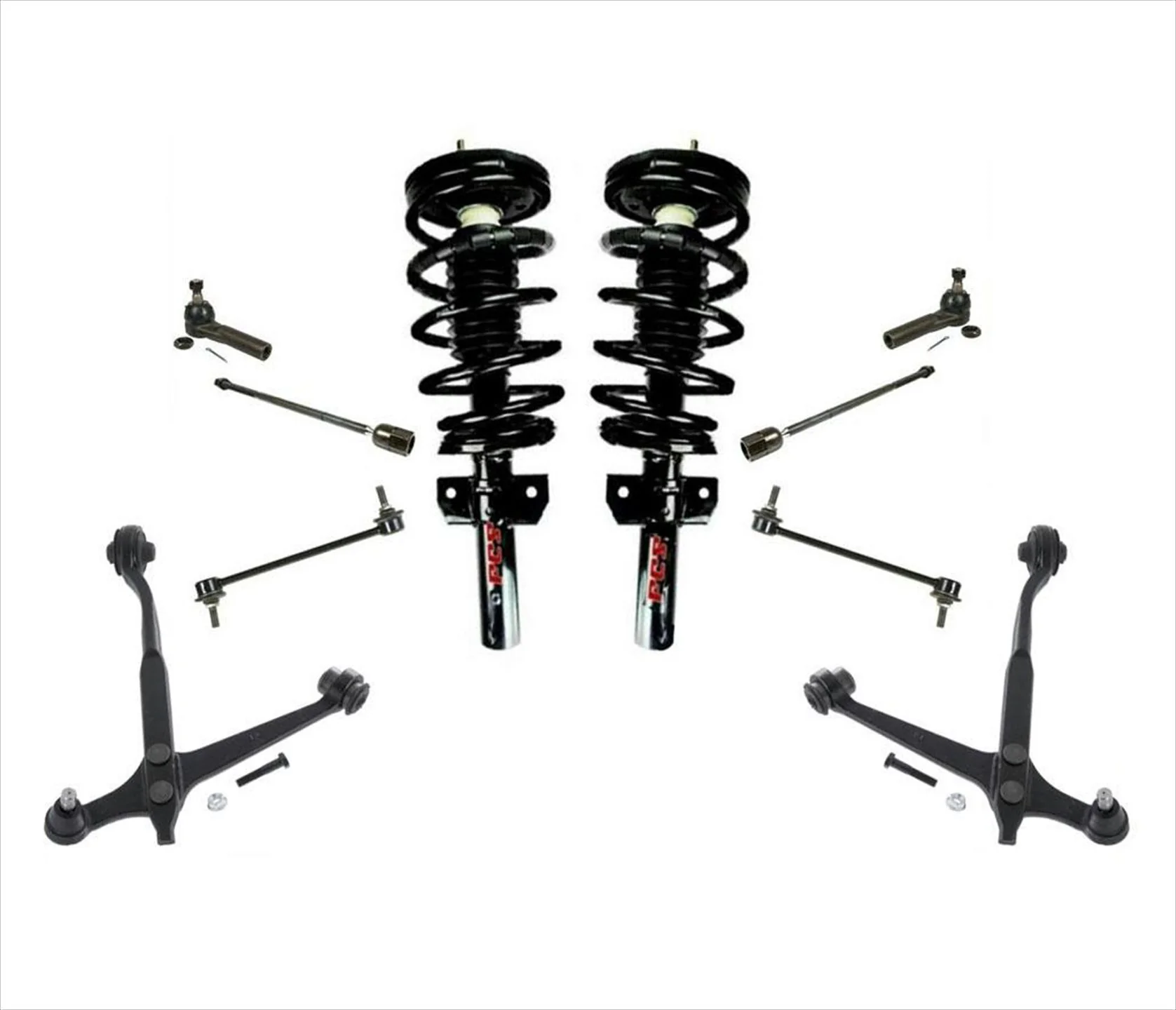 Fits 1999-2003 Windstar Loaded Springs Struts Control Arms Sway Bar Tie Rods