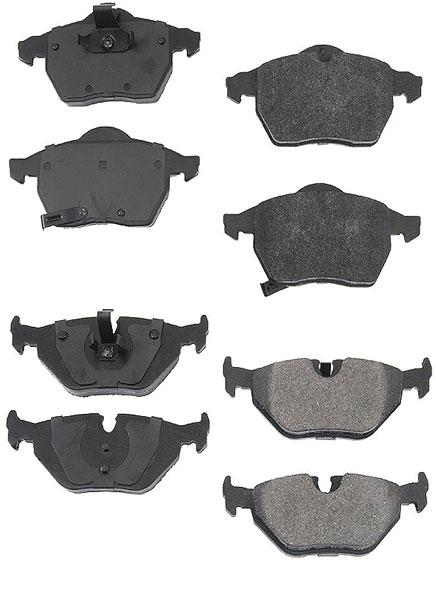 Front and Rear Brake Pad Set W/ 288mm Rotors For 2000 2001 2002 03 2005 Saab 9-5