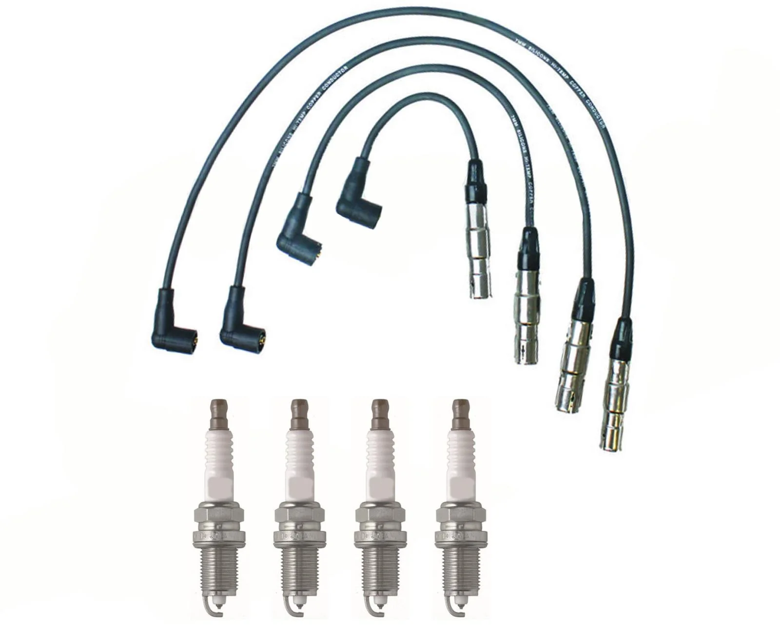Ignition Wires & Bosch Spark Plugs For Volkswagen Beetle 2.0L 2001 2002 2005