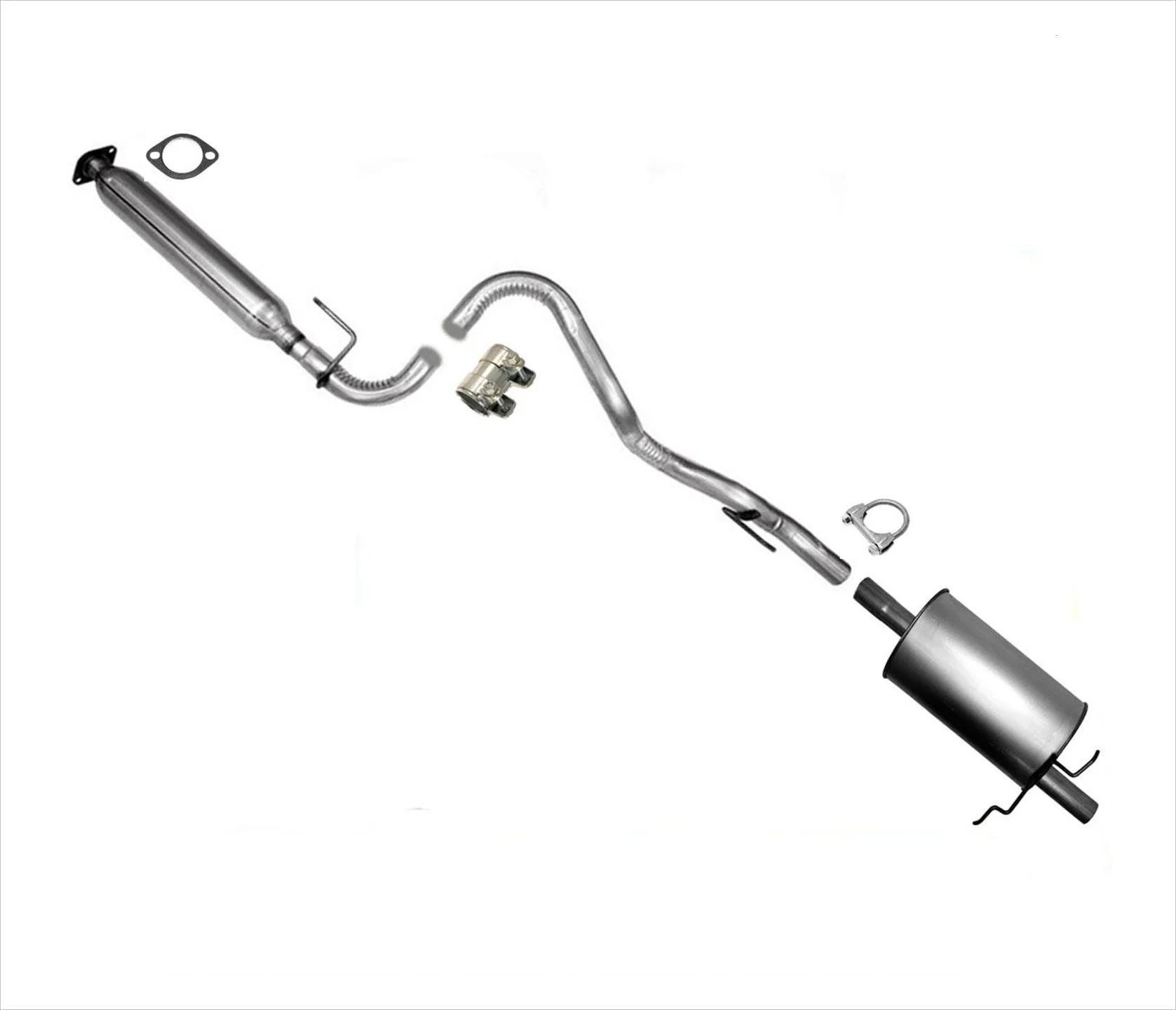 For 2006 07 08 2011 Chevrolet HHR LT 2.4L Muffler Exhaust Pipe System W/ Gaskets