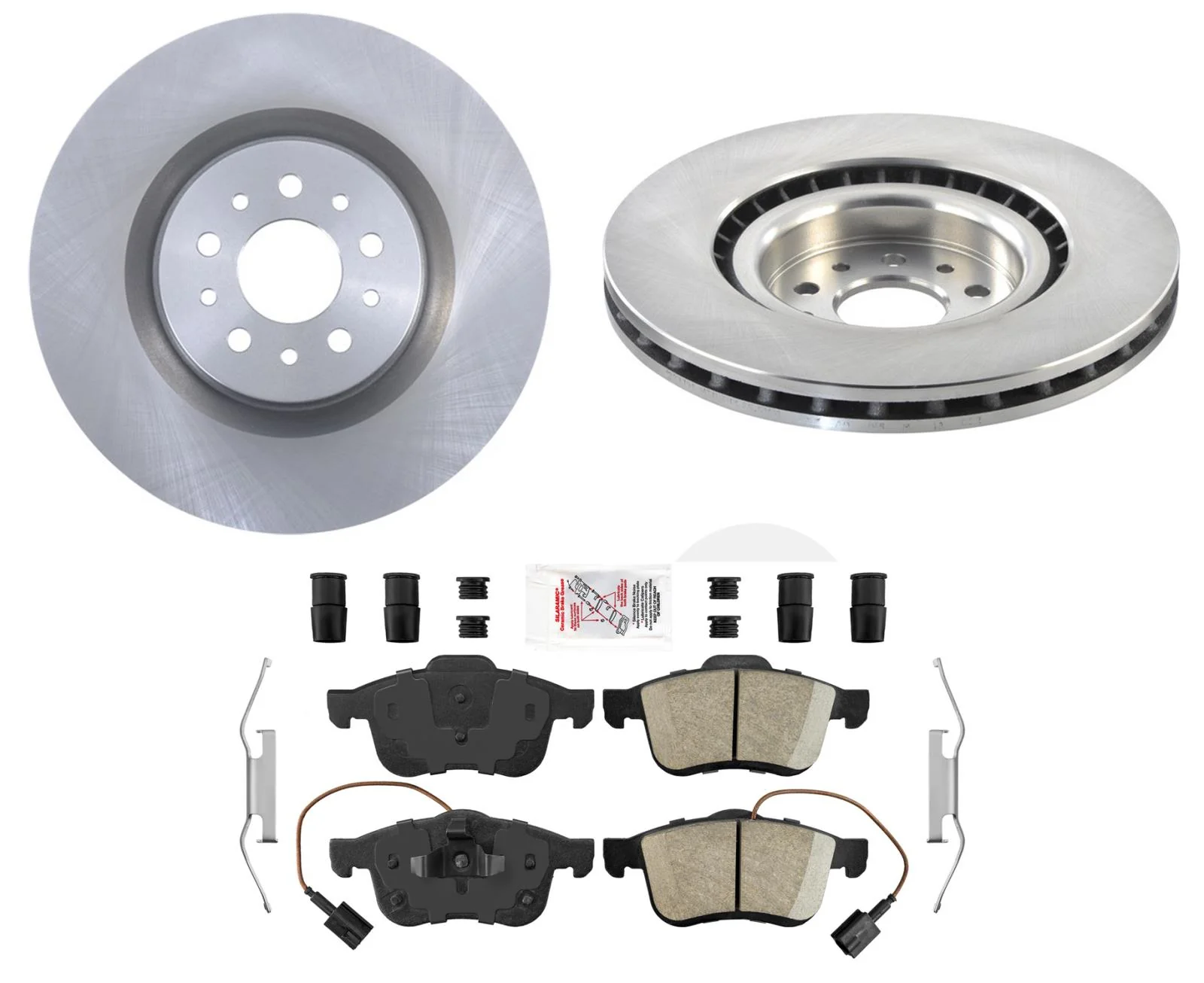 Fits 2014 2020 2022 Ram ProMaster City Front Brake Rotors & Ceramic Brake Pads