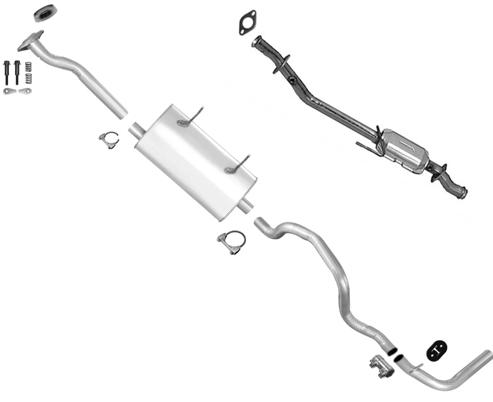 Fits 95-97 Ford Ranger 2.3L W/ 114 Inch WB Converter Muffler Exhaust Pipe System