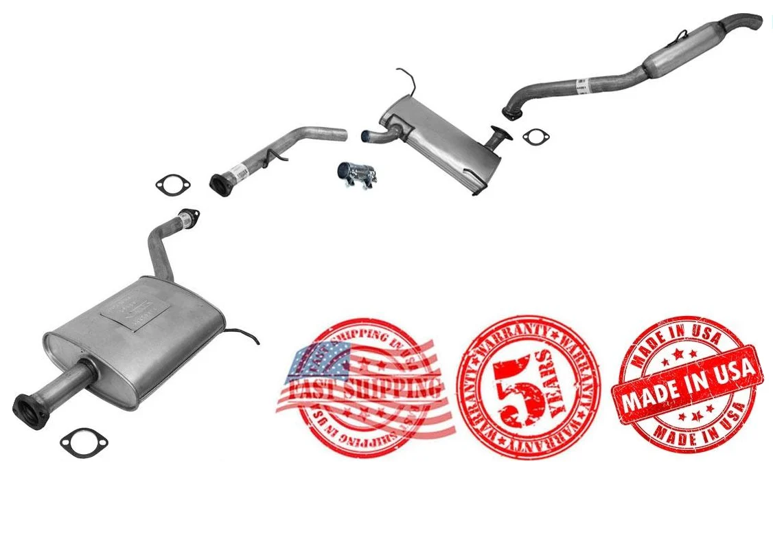 Fits For 02-05 Kia Sedona Exhaust System Frt & Rear Muffler and Pipes