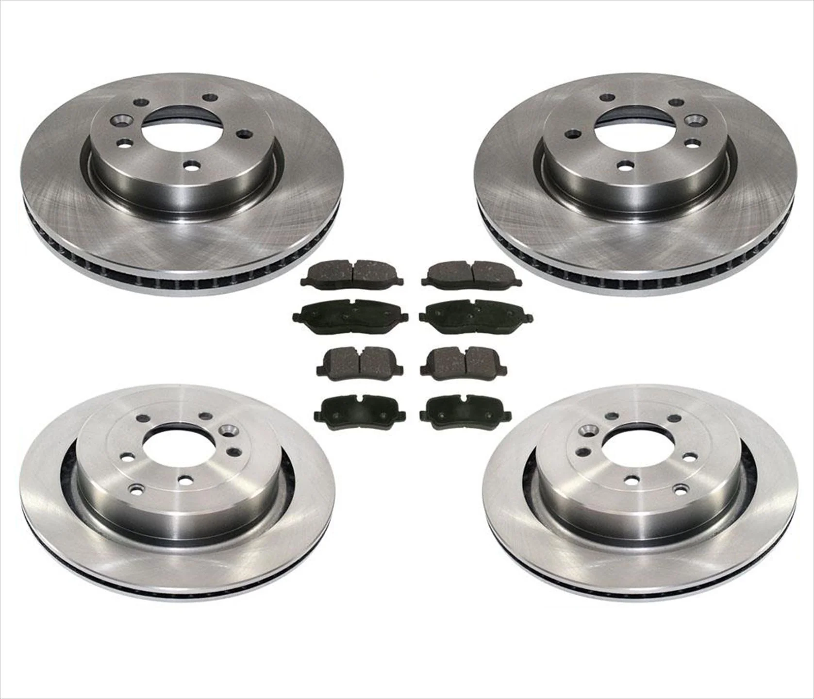 Fits for 05-07 Land Rover LR3 4.0L V6 Frt & Rr Brake Disc Rotors Ceramic Pads 6P
