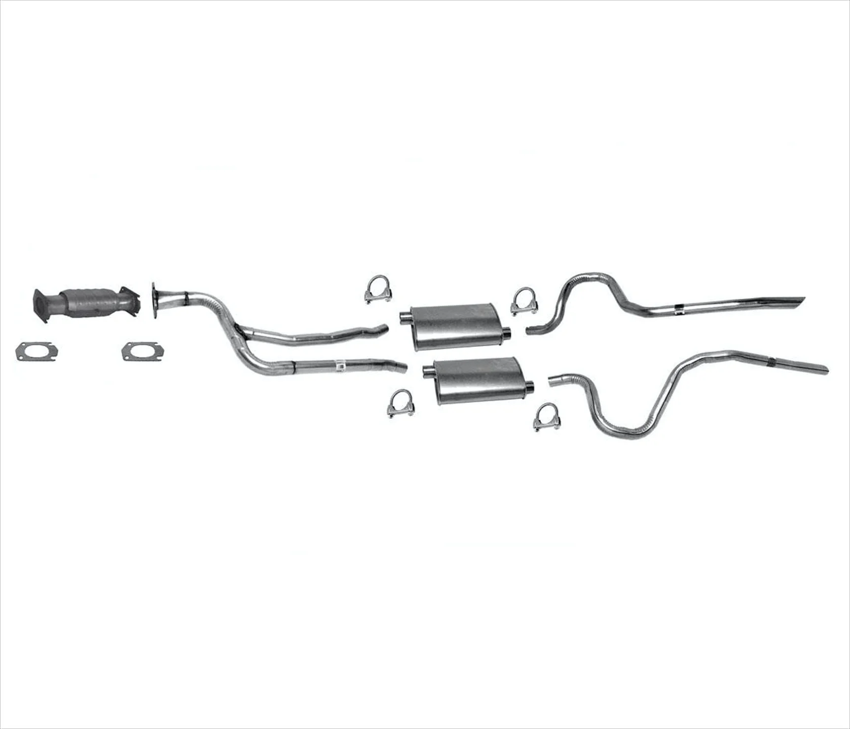 Fits for 84-88 Monte Carlo SS 5.0 Converter + Dual Exhaust System Mufflers Pipes