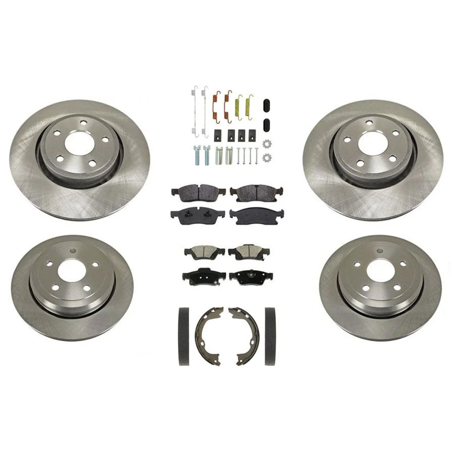 Fits Jeep GRAND CHEROKEE 11-20 Larger 350MM Disc Brake Rotors and Brake Pads 8pc