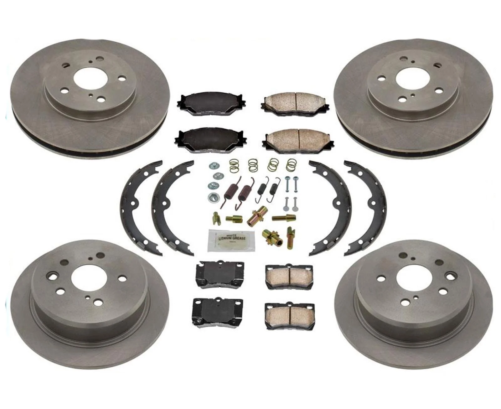 Fits for Lexus IS250 06-08  Front & Rear Brake Rotors & Ceramic Pads 8pc