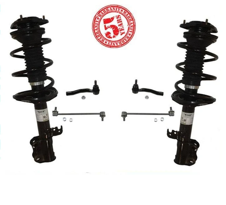 Fits Toyota Corolla 03-08 Front Complete Spring Struts Outer Tie Rods & links